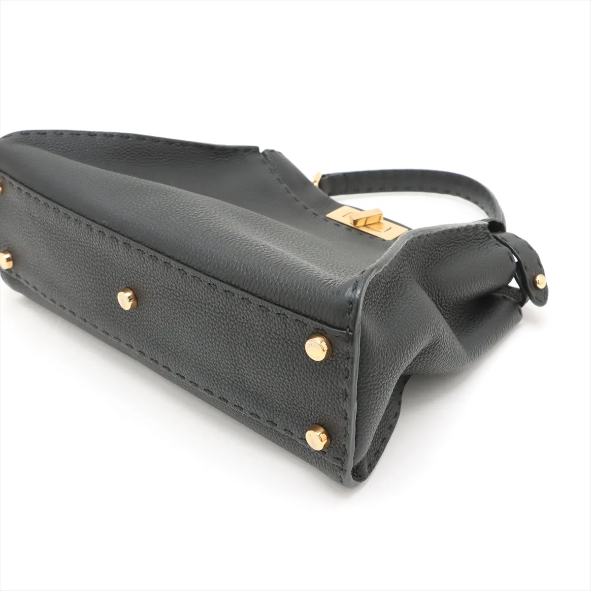 Peekaboo Regular Selleria Leather 2WAY Handbag Black 8BN226 Name Included — view 3