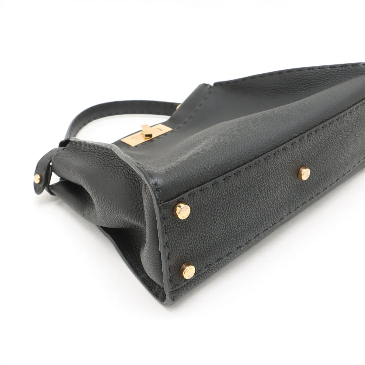 Peekaboo Regular Selleria Leather 2WAY Handbag Black 8BN226 Name Included — view 4