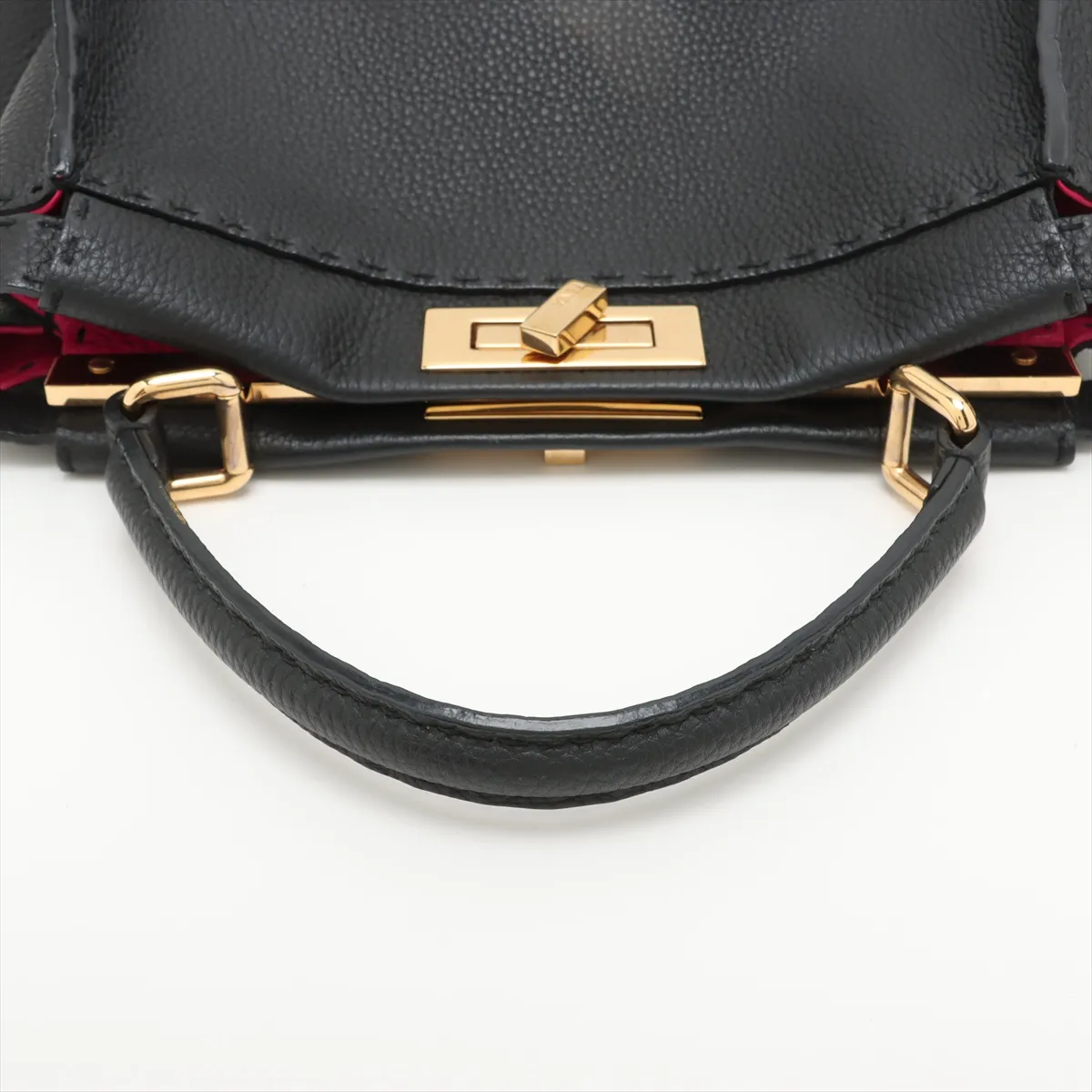 Peekaboo Regular Selleria Leather 2WAY Handbag Black 8BN226 Name Included — view 5