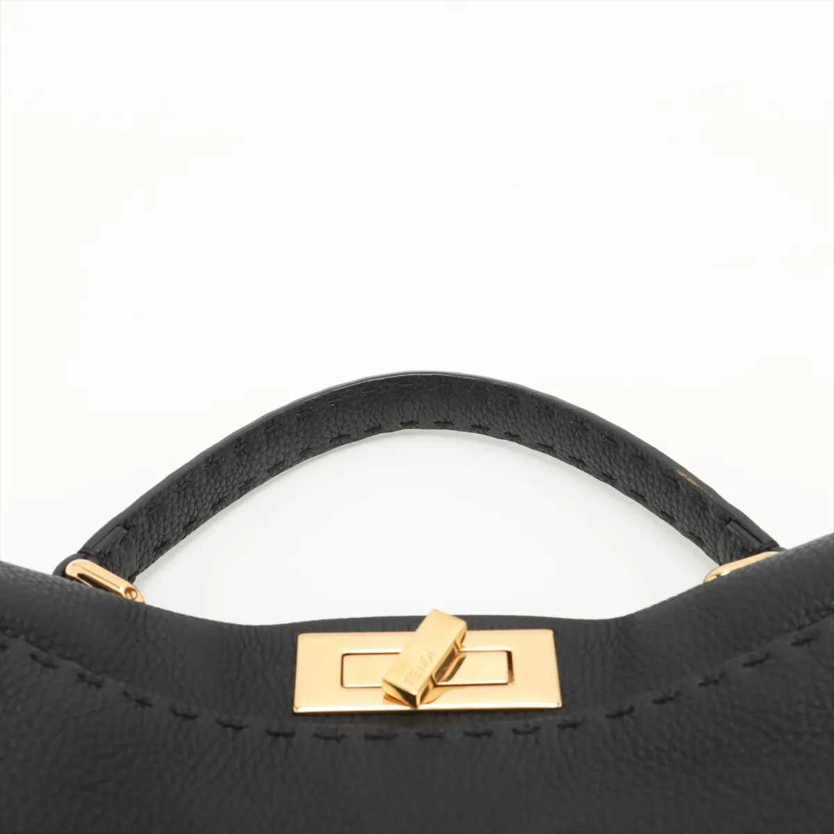 Peekaboo Regular Selleria Leather 2WAY Handbag Black 8BN226 Name Included — view 6