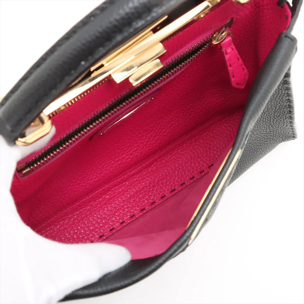 Peekaboo Regular Selleria Leather 2WAY Handbag Black 8BN226 Name Included — view 8