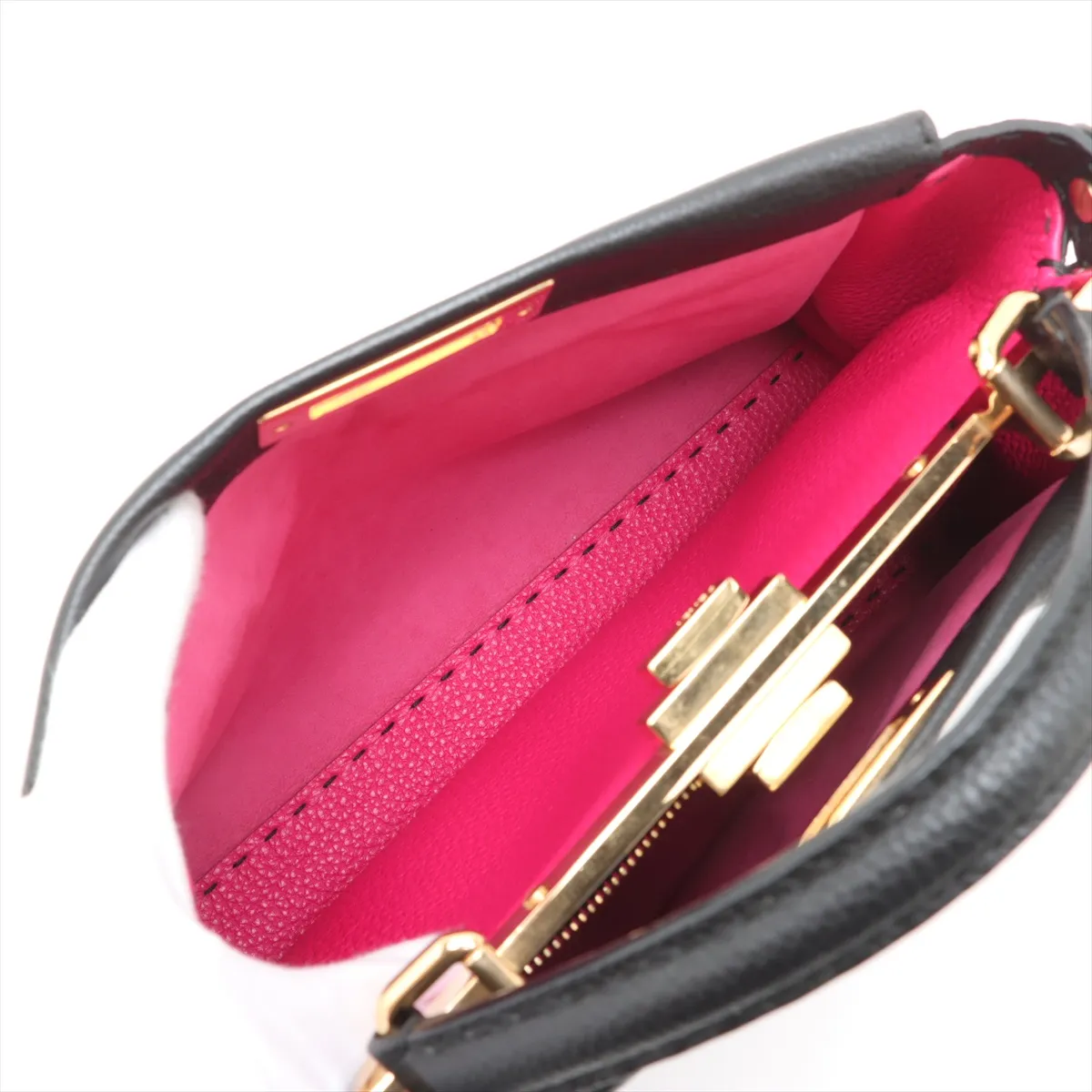 Peekaboo Regular Selleria Leather 2WAY Handbag Black 8BN226 Name Included — view 10