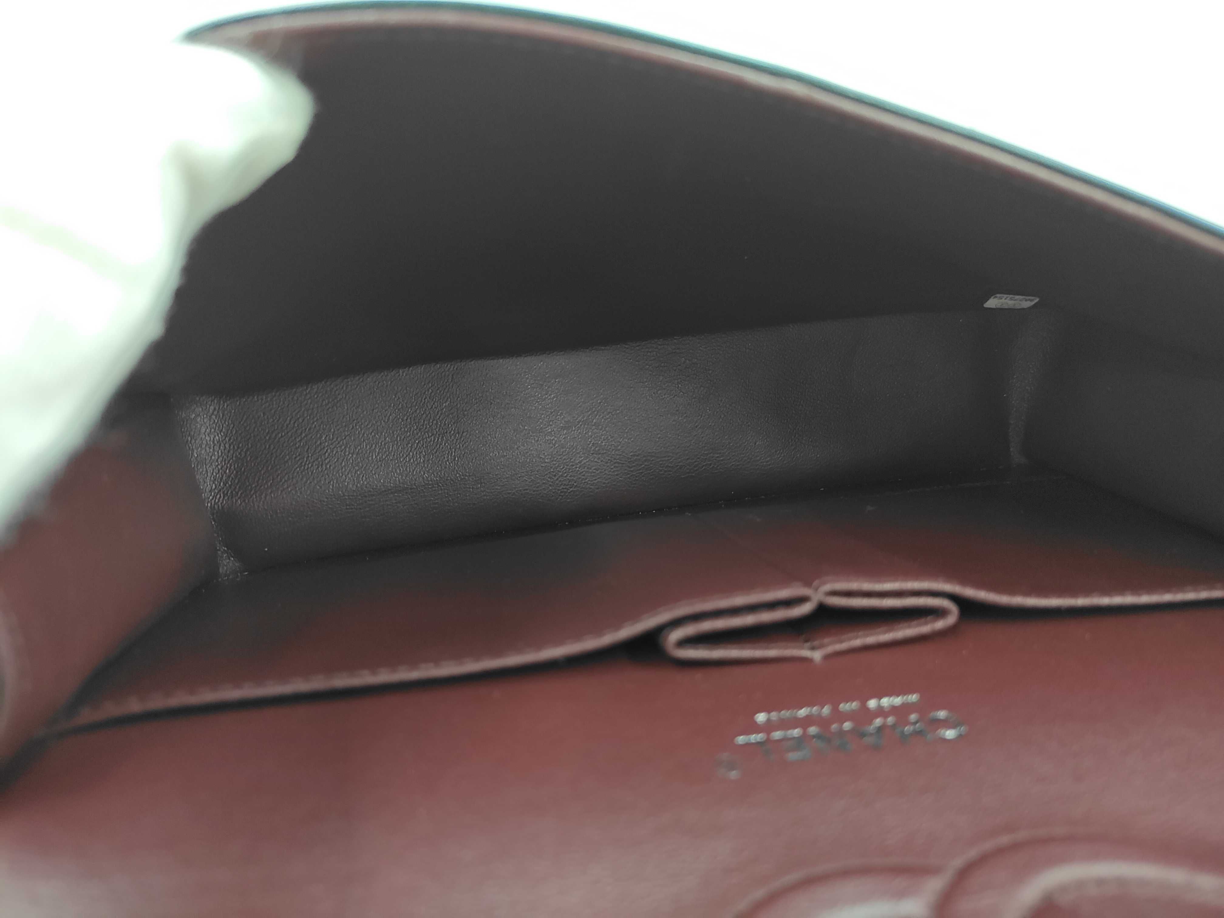 Lambskin Black Double Flap Shoulder Bag (Serial Number ) — view 10