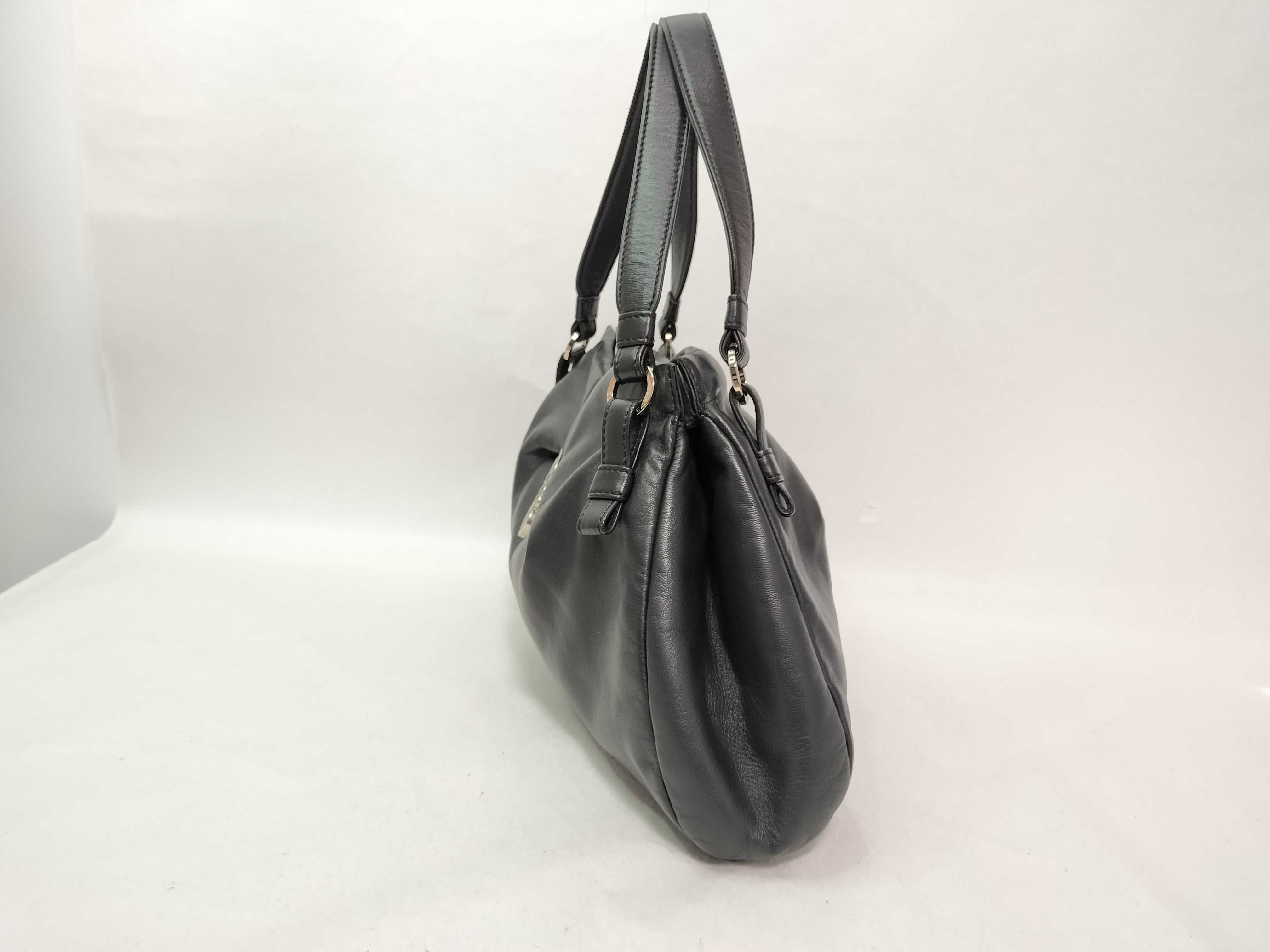 leather shoulder bag, Anagram design, with dust bag, handbag. — view 4