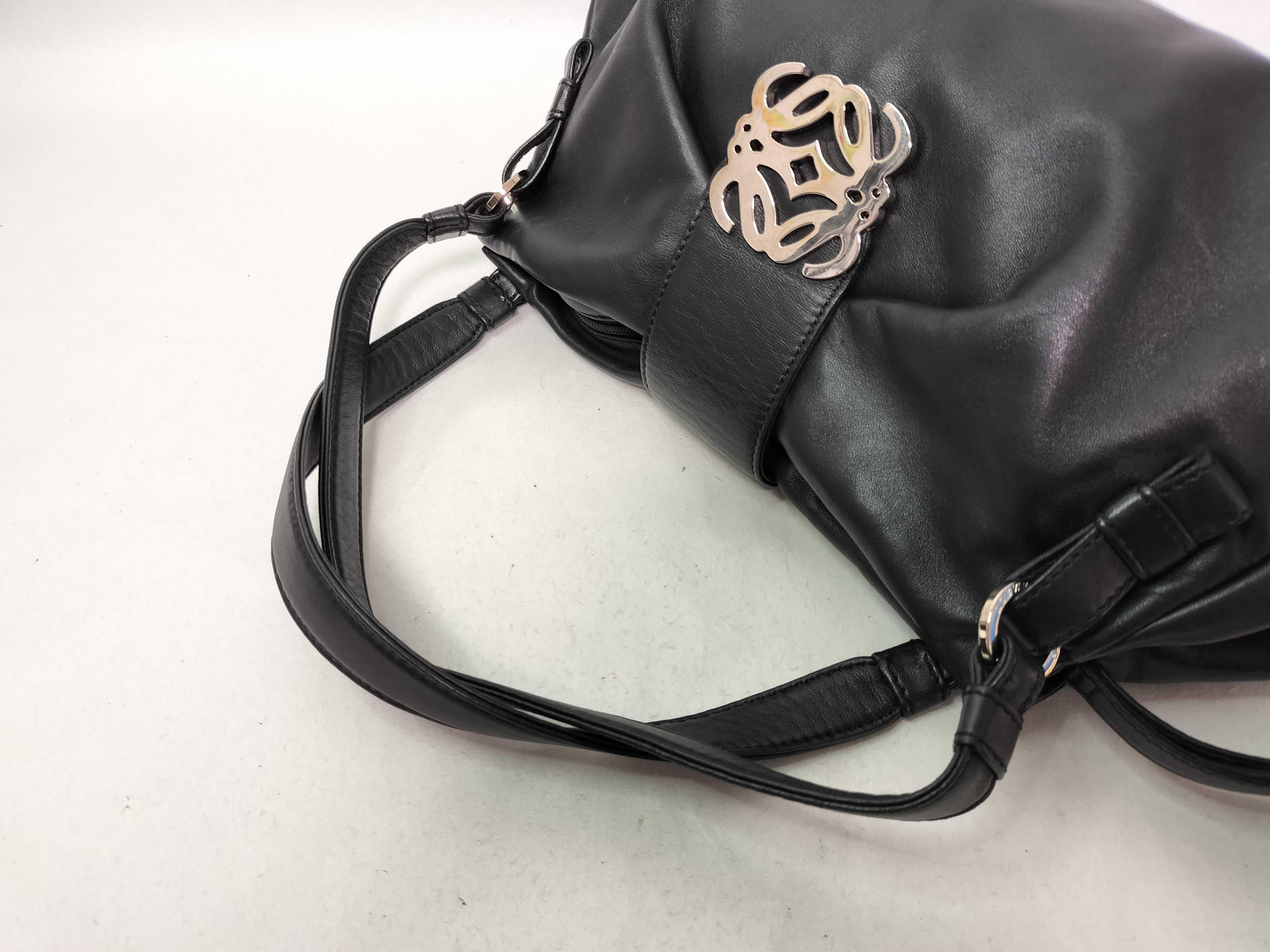 leather shoulder bag, Anagram design, with dust bag, handbag. — view 5