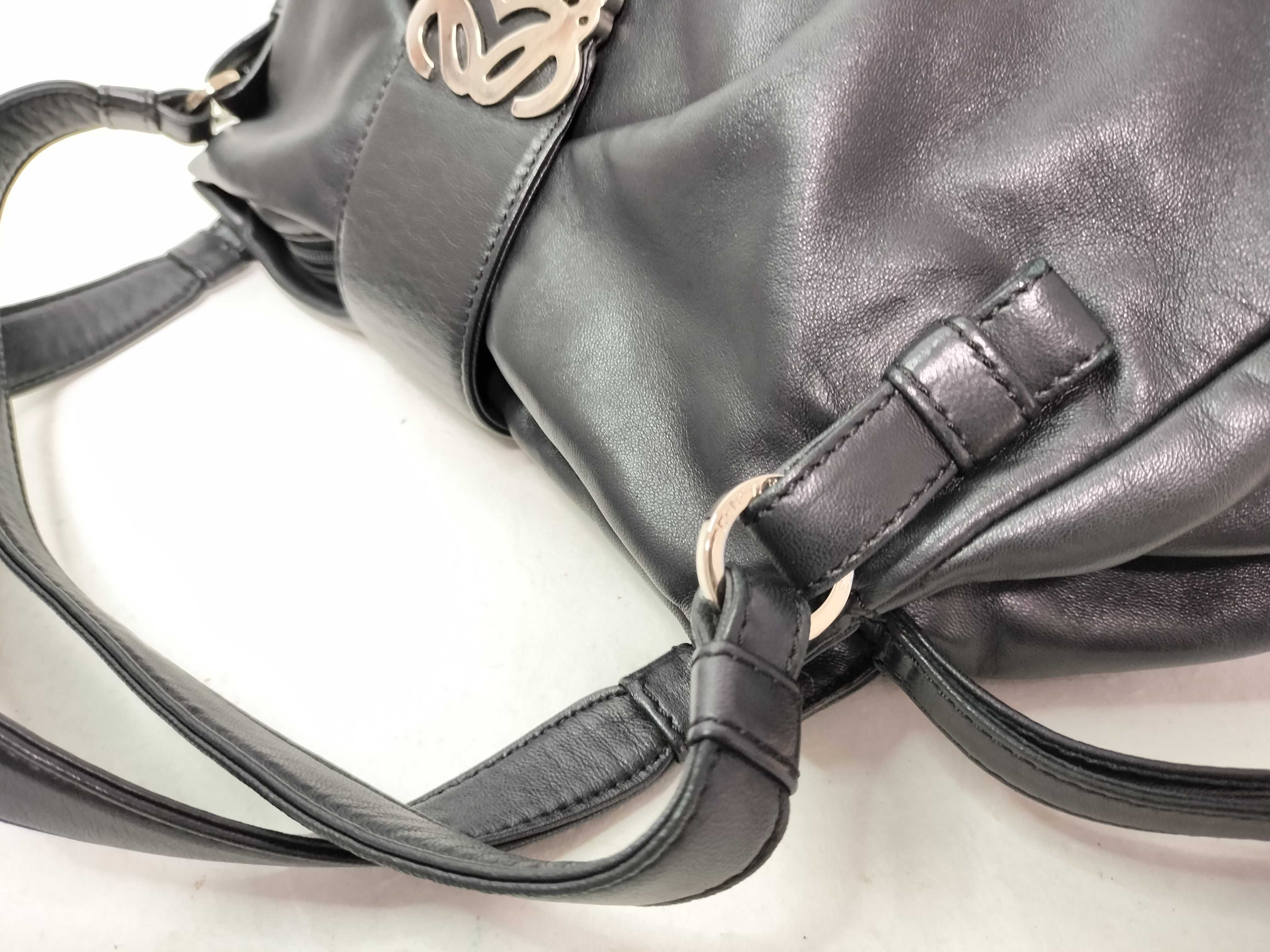 leather shoulder bag, Anagram design, with dust bag, handbag. — view 7