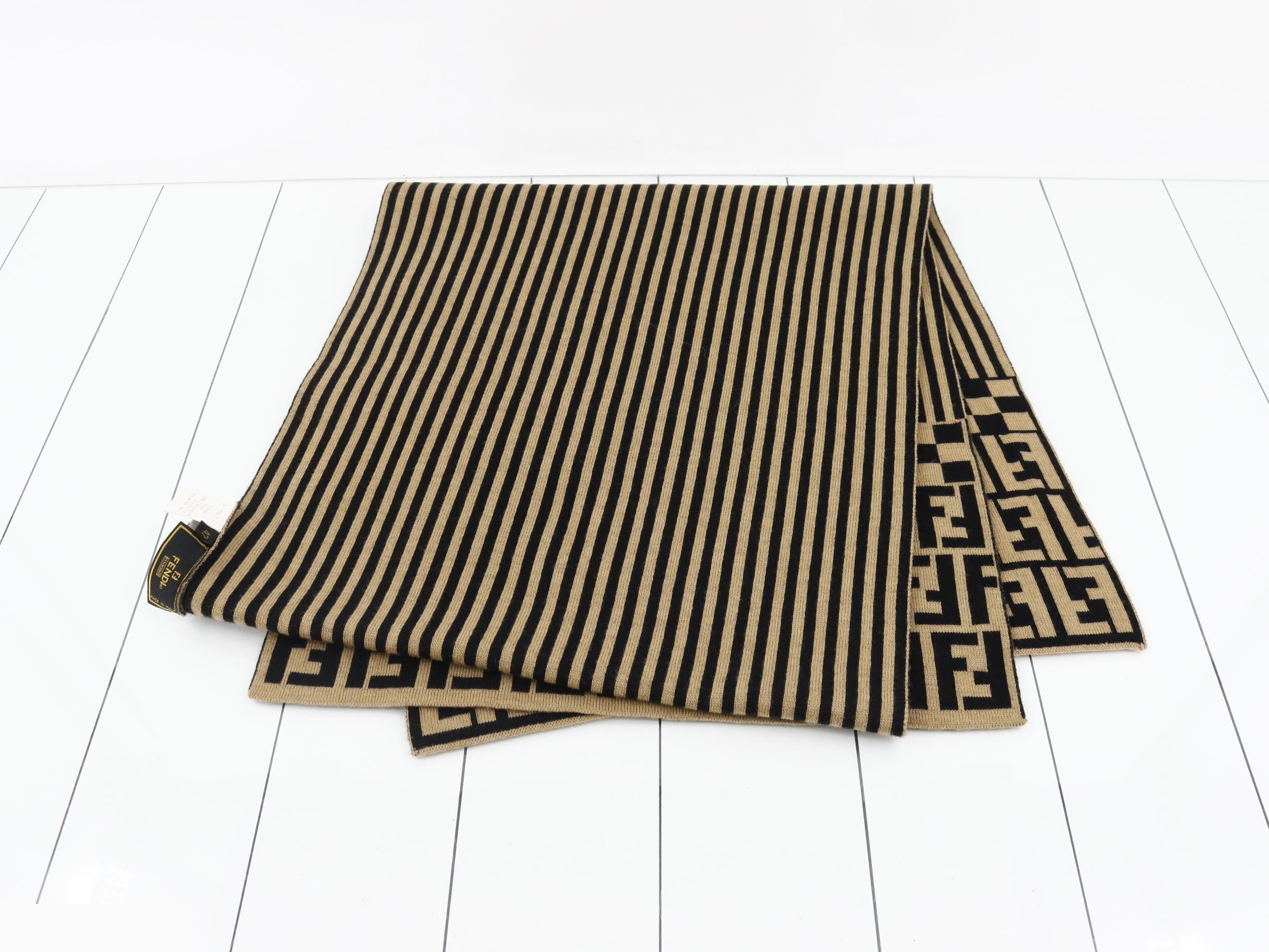 scarf, brown and beige. — view 3