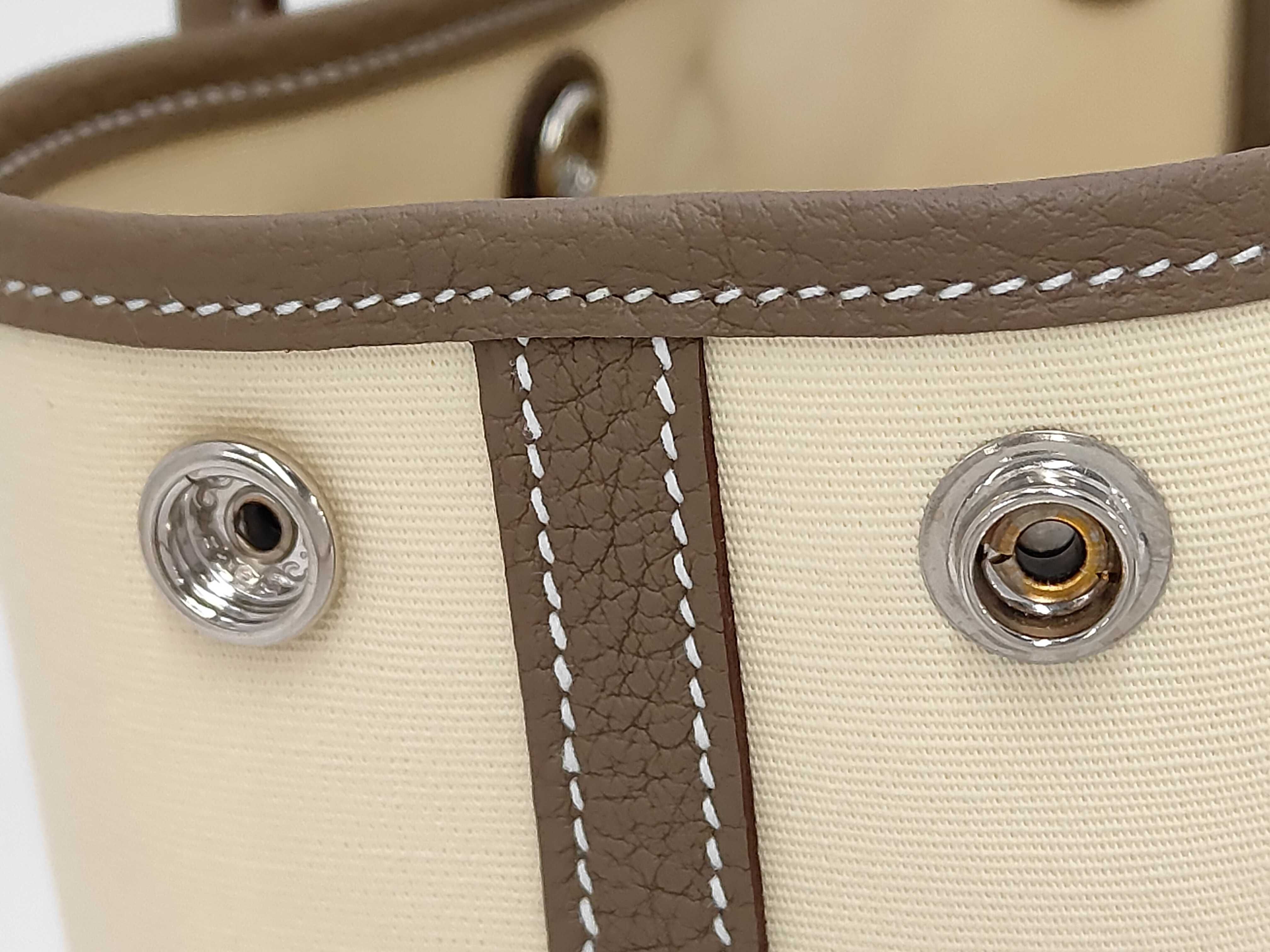 Garden Party Neo Vanilla / Etoupe Negonda / Toile Silver Hardware G Stamp Handbag — view 11
