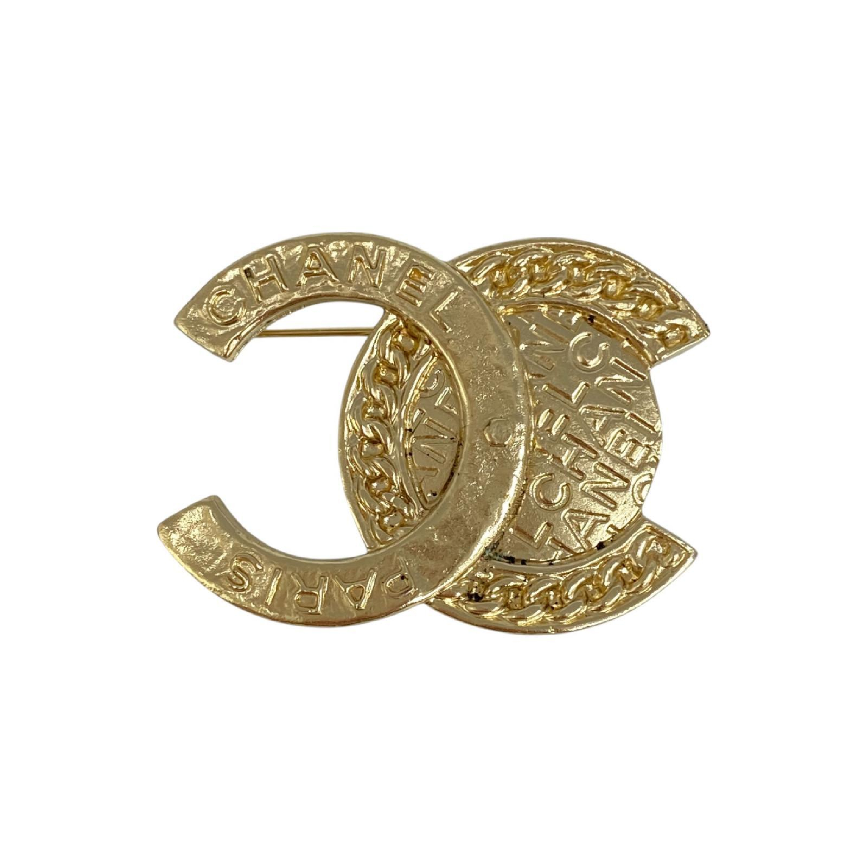 【*Shipped from: Hong Kong*】CHANEL ( ) Light Gold Color Metal 16B Brooch