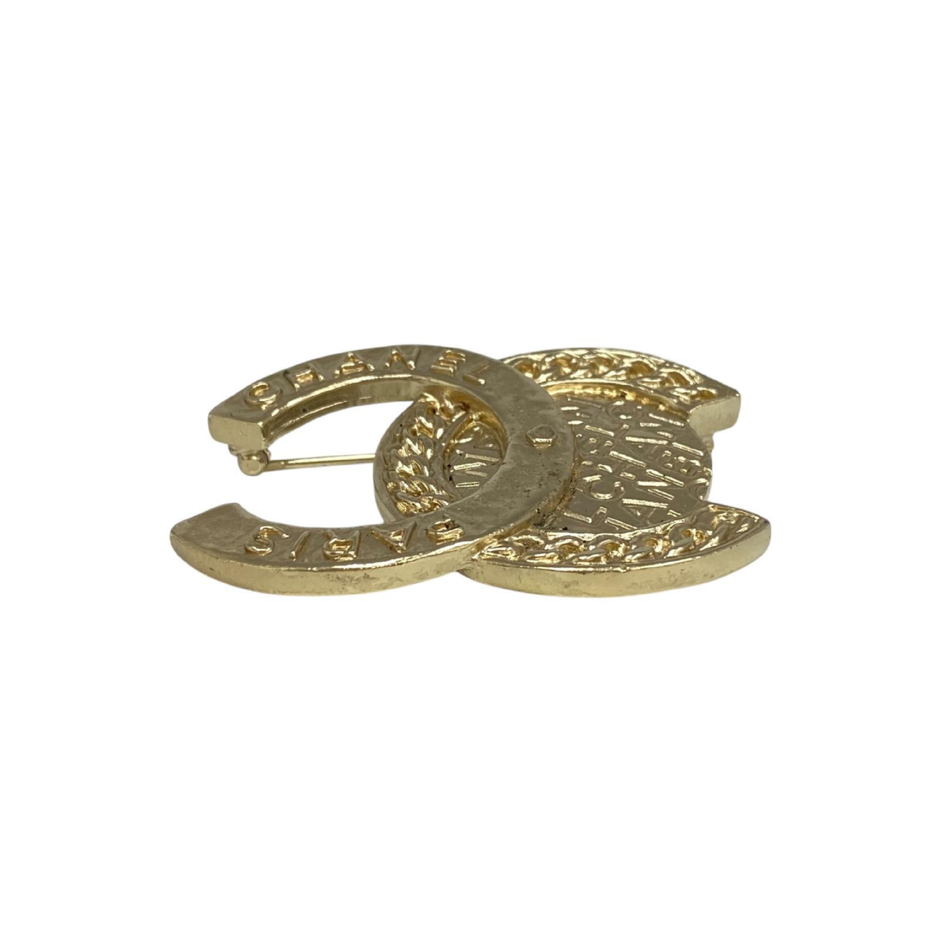 【*Shipped from: Hong Kong*】CHANEL ( ) Light Gold Color Metal 16B Brooch — view 3