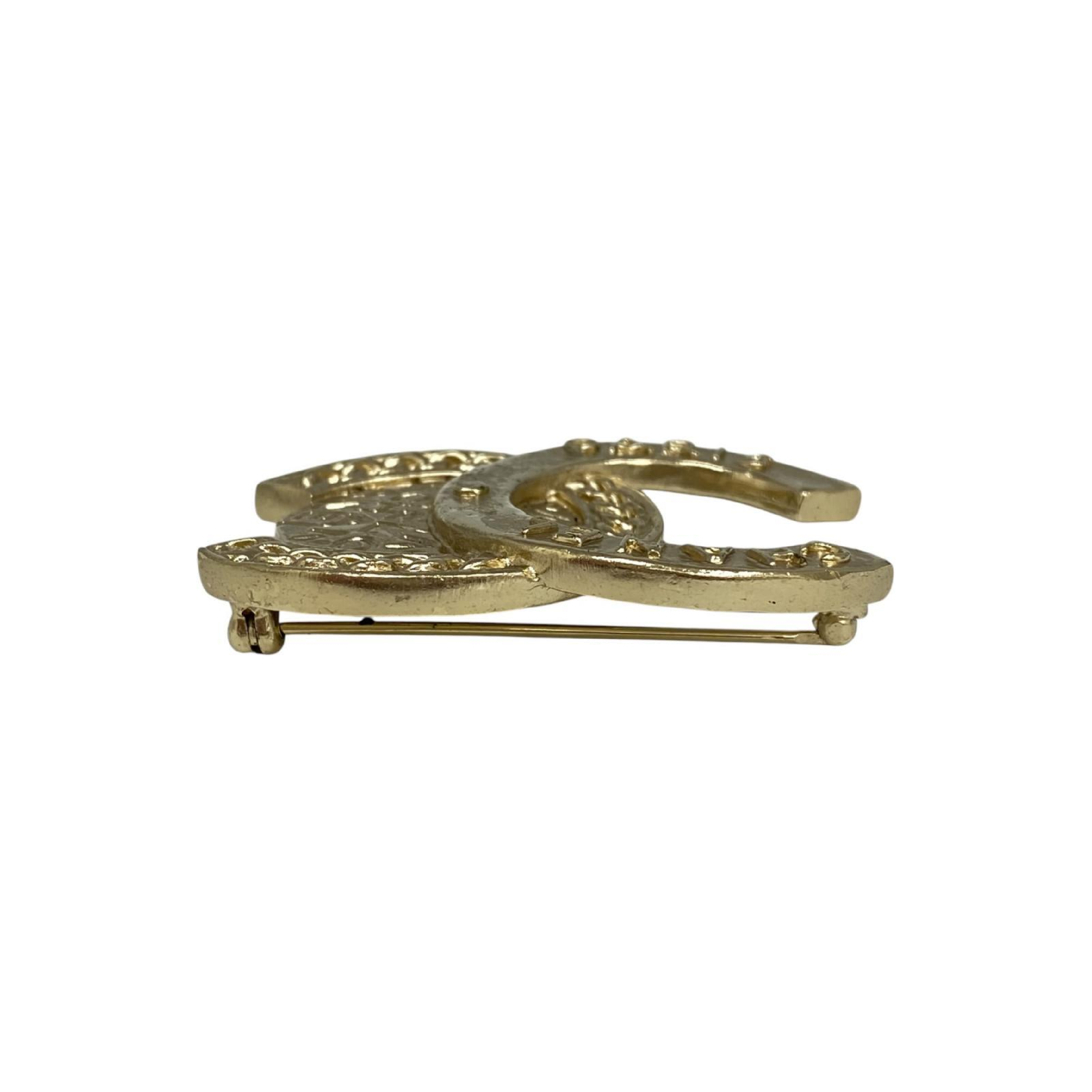【*Shipped from: Hong Kong*】CHANEL ( ) Light Gold Color Metal 16B Brooch — view 6