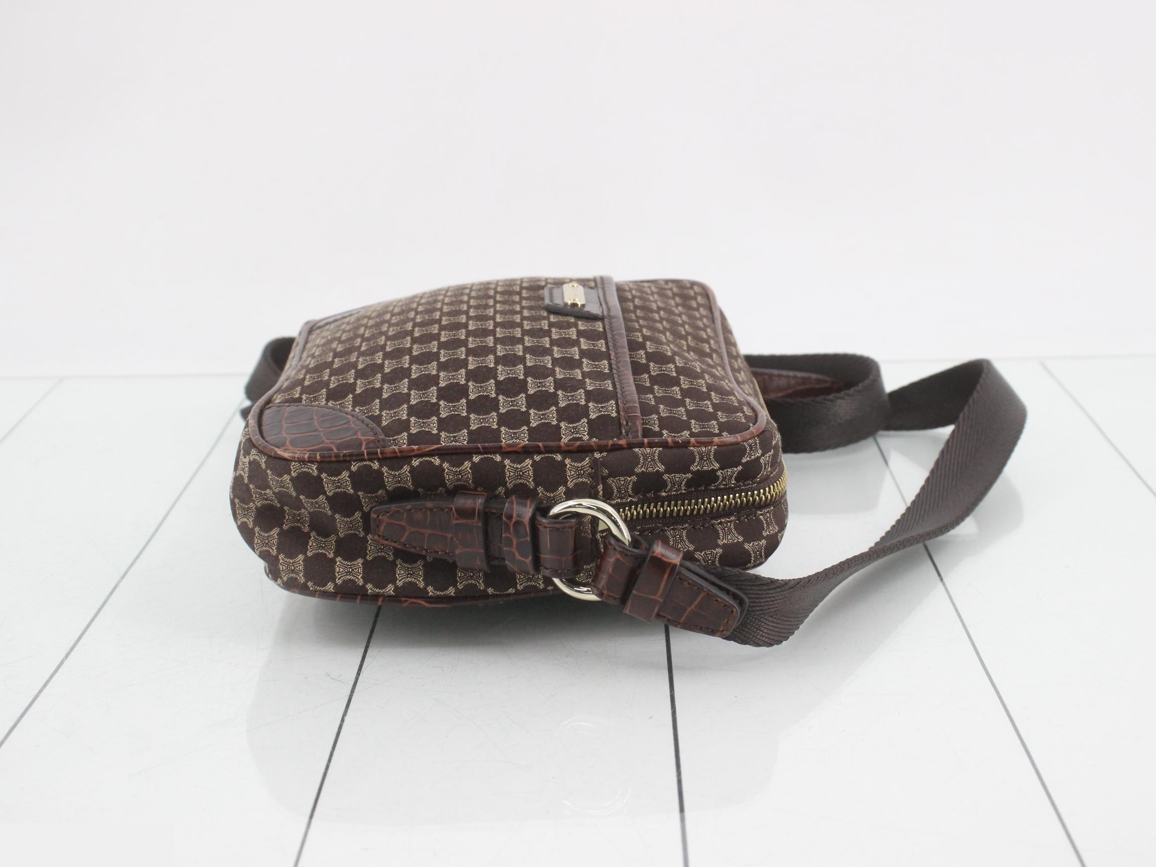 Macadam Shoulder Bag, Canvas, Dark Brown — view 3