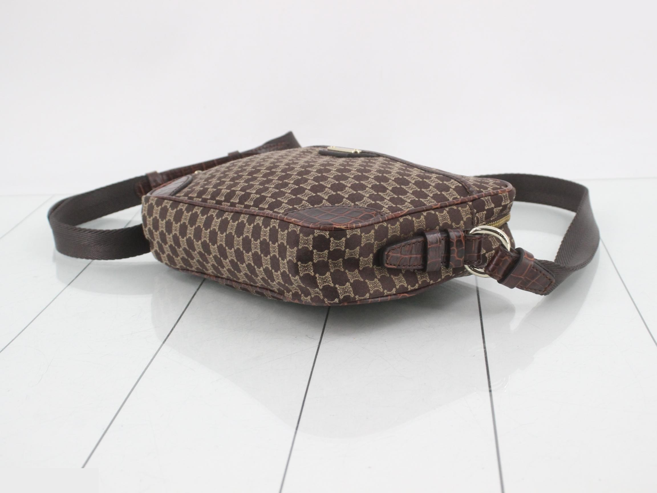 Macadam Shoulder Bag, Canvas, Dark Brown — view 6