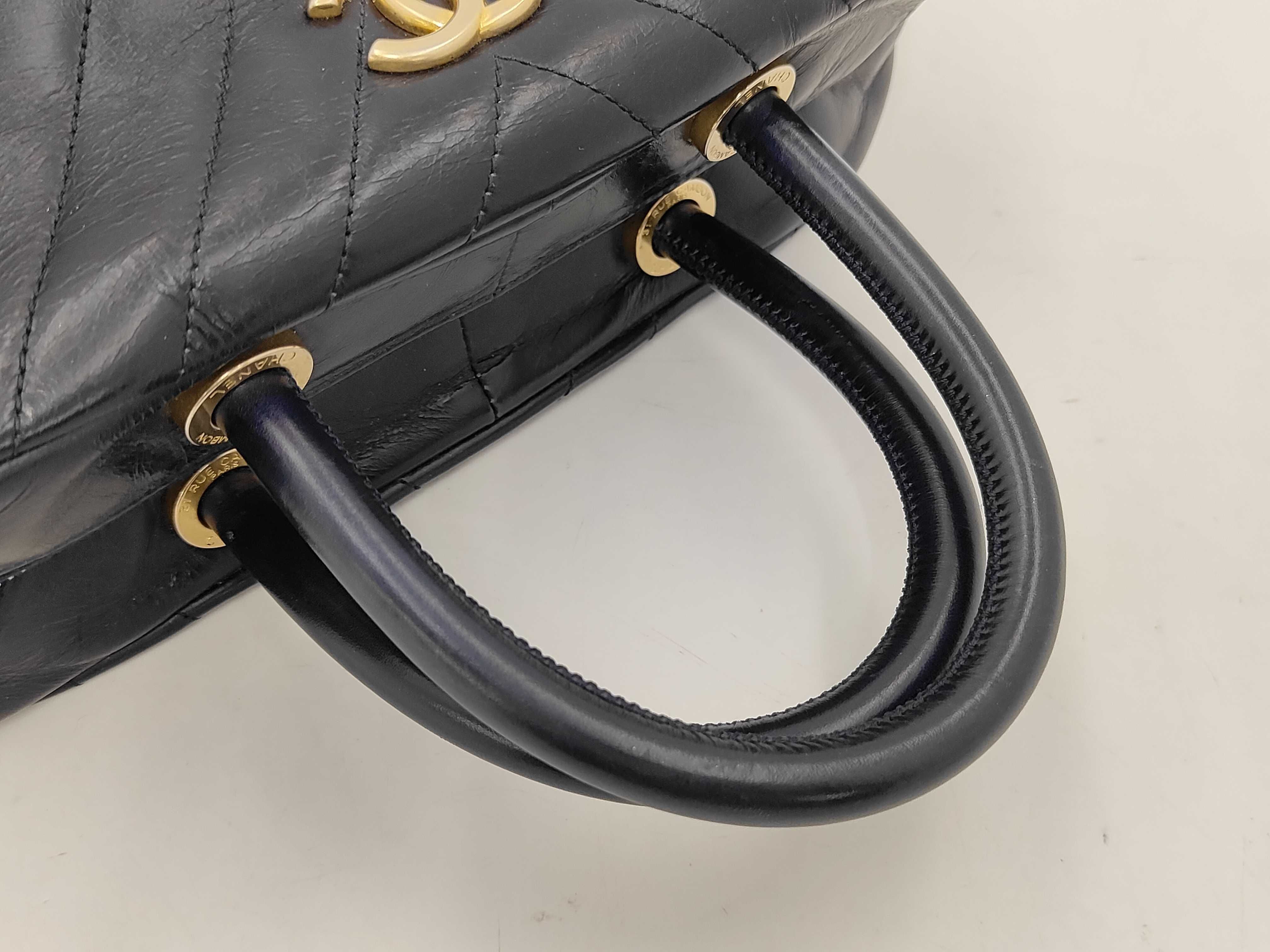 2-way Boston Navy Handbag, serial number 24 series — view 3