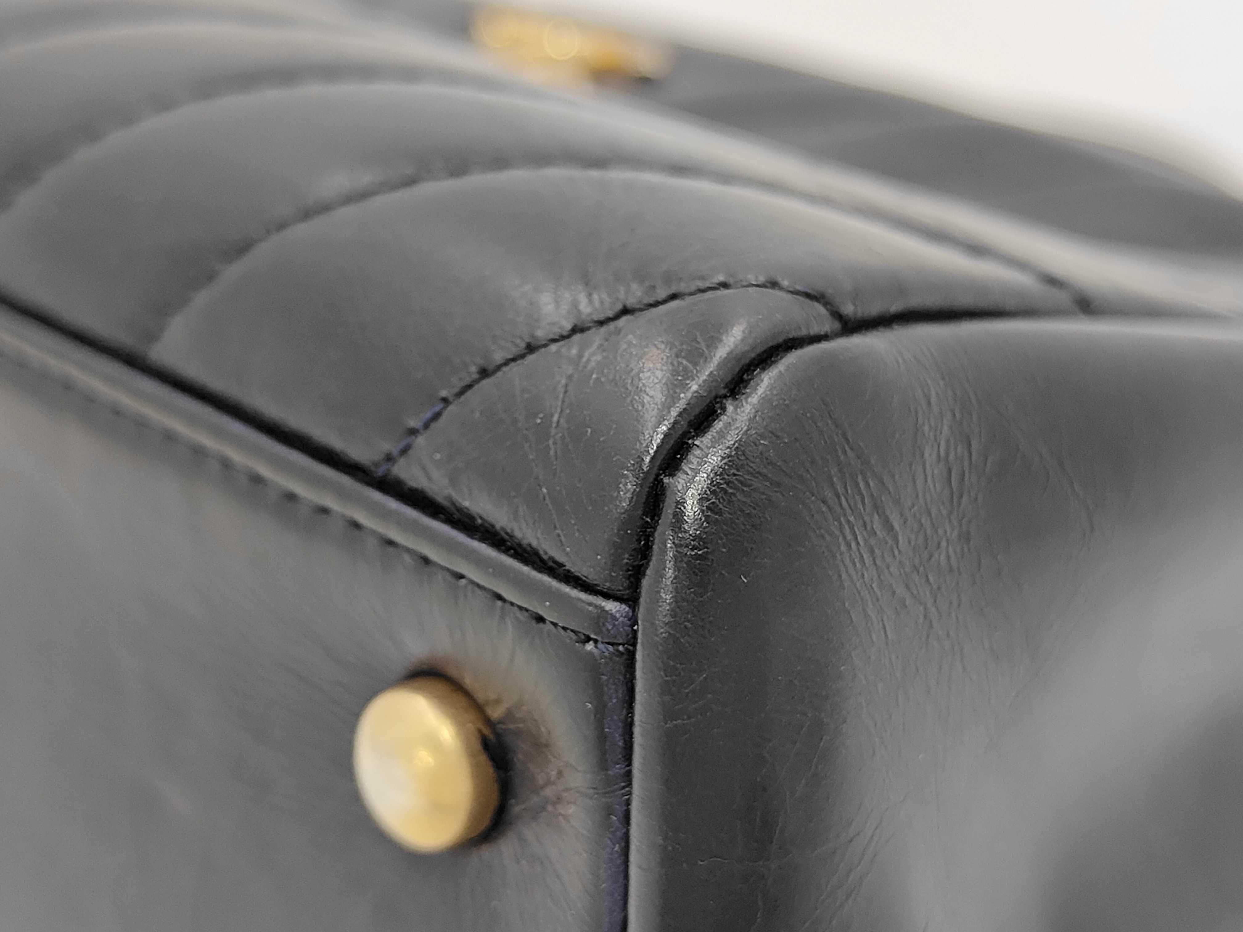 2-way Boston Navy Handbag, serial number 24 series — view 7