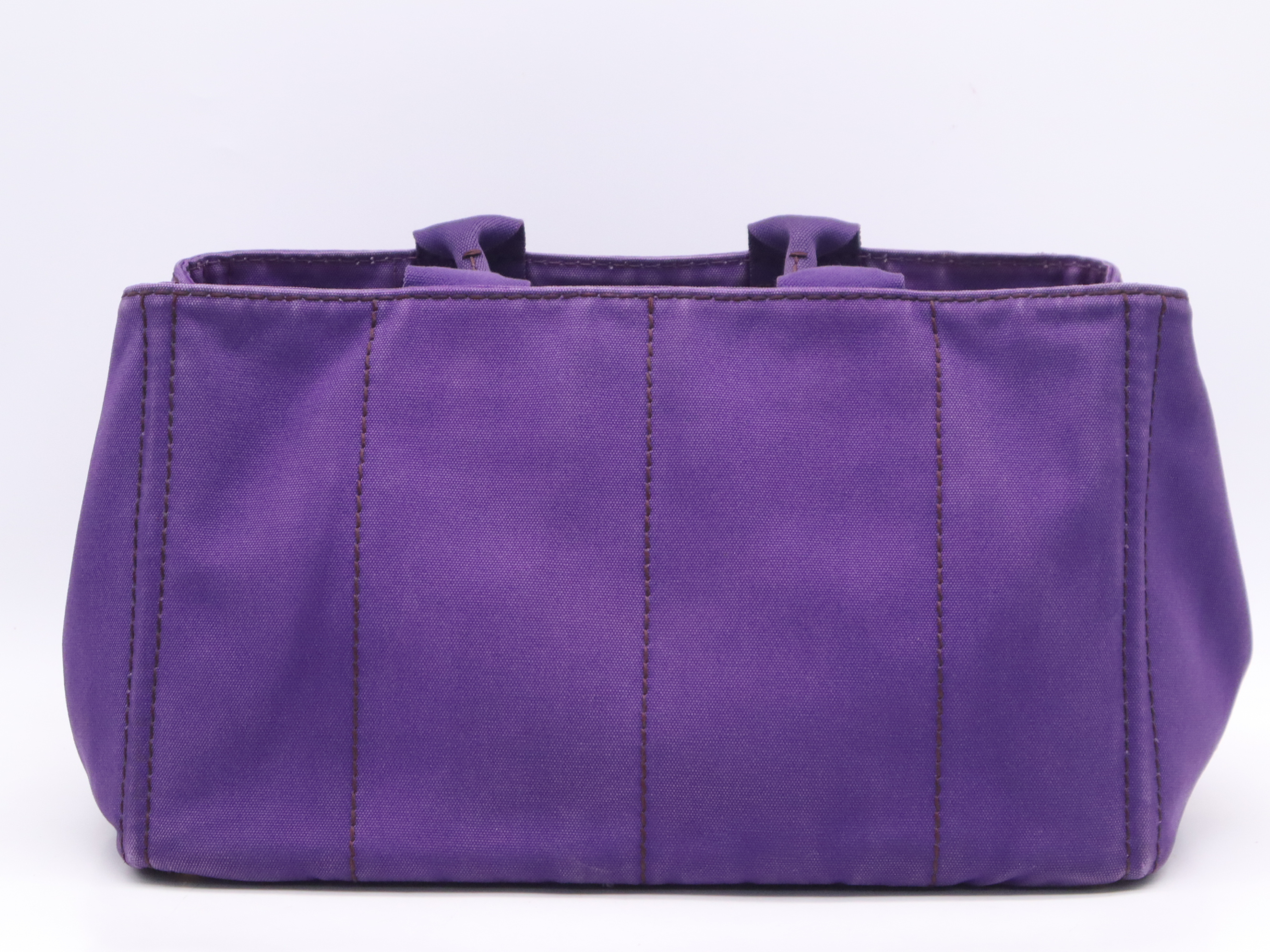 BN1872 Denim Canapa Tote Bag, Purple, Gold Hardware — view 2