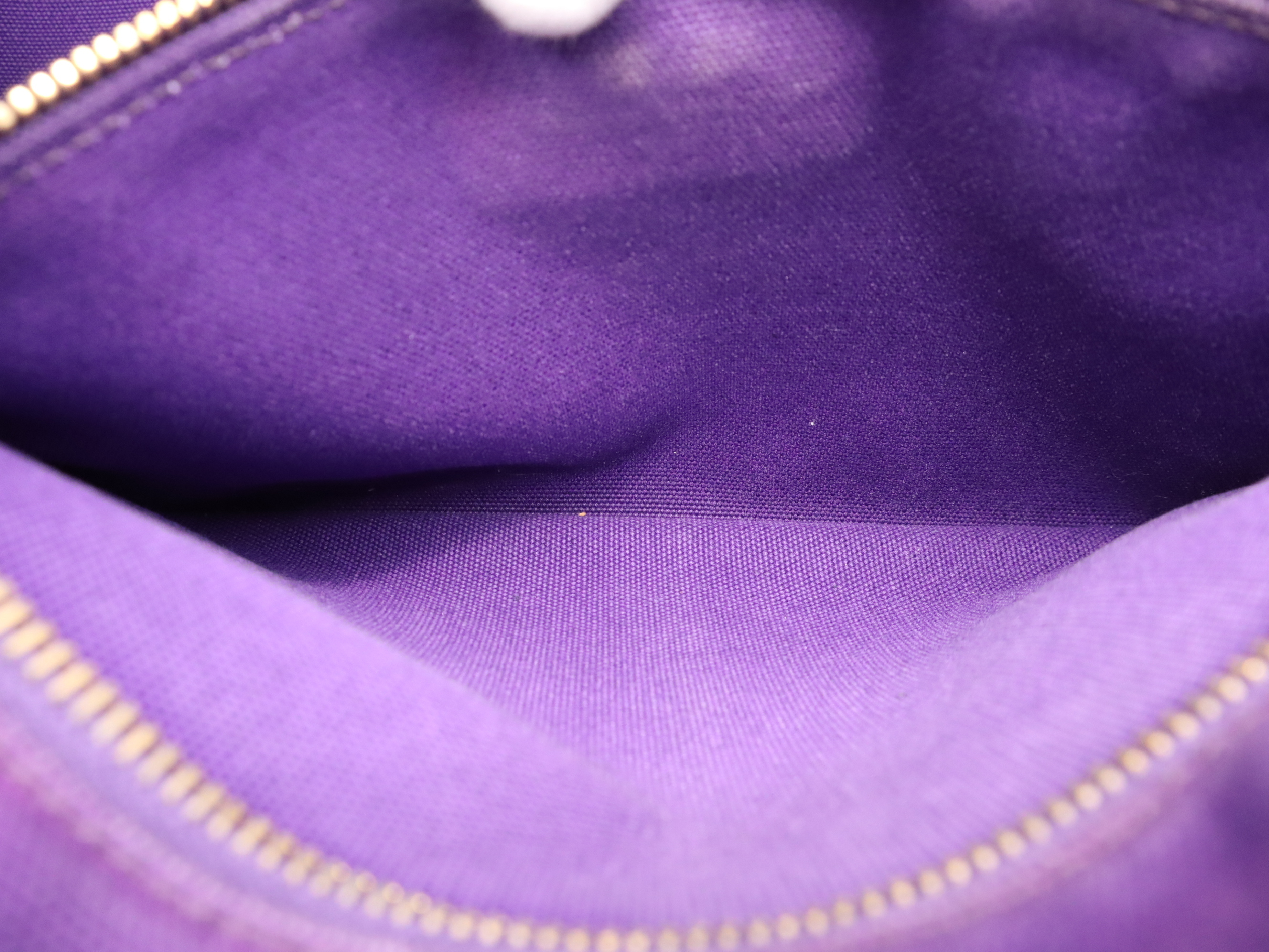 BN1872 Denim Canapa Tote Bag, Purple, Gold Hardware — view 12