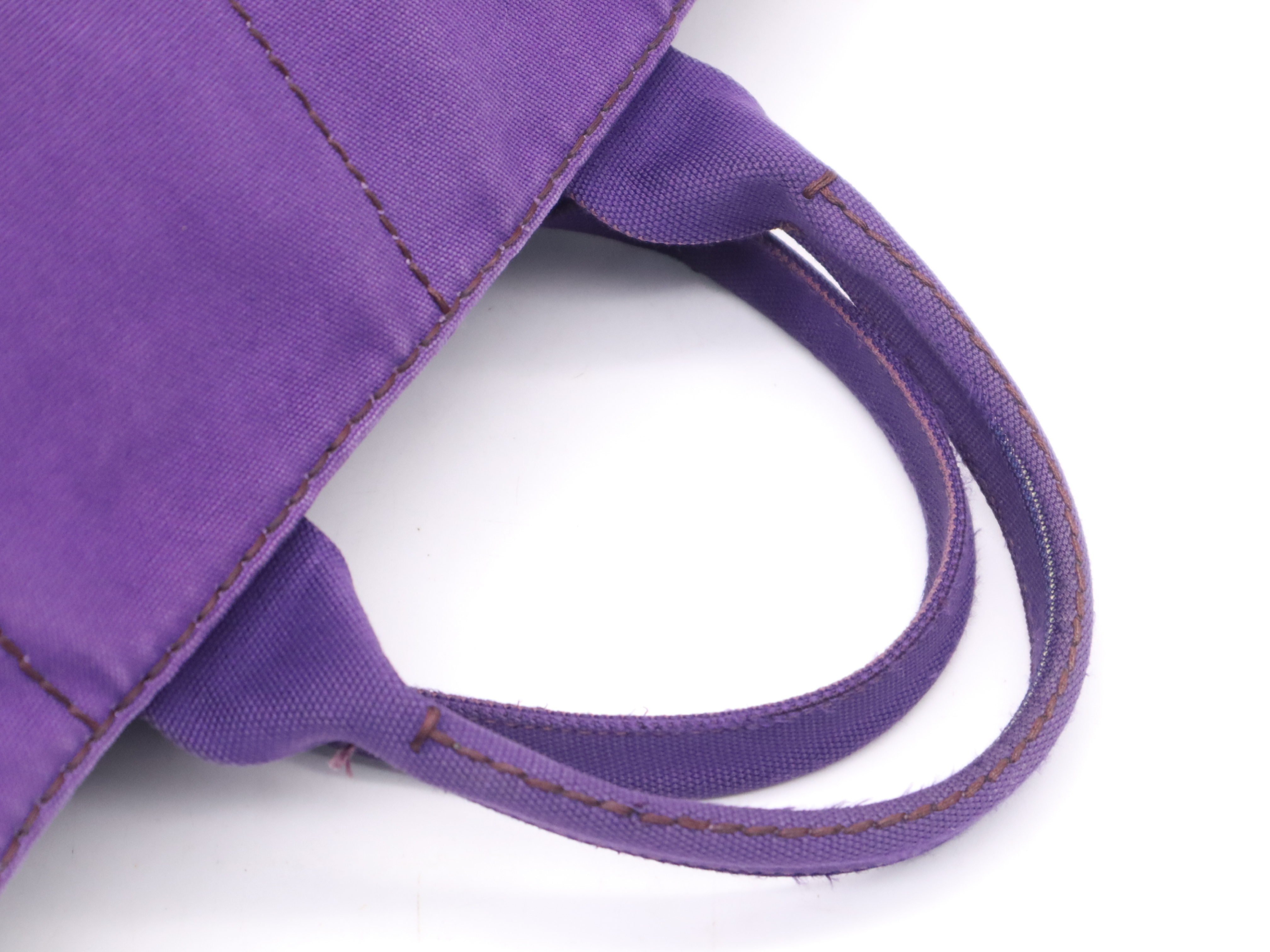 BN1872 Denim Canapa Tote Bag, Purple, Gold Hardware — view 6