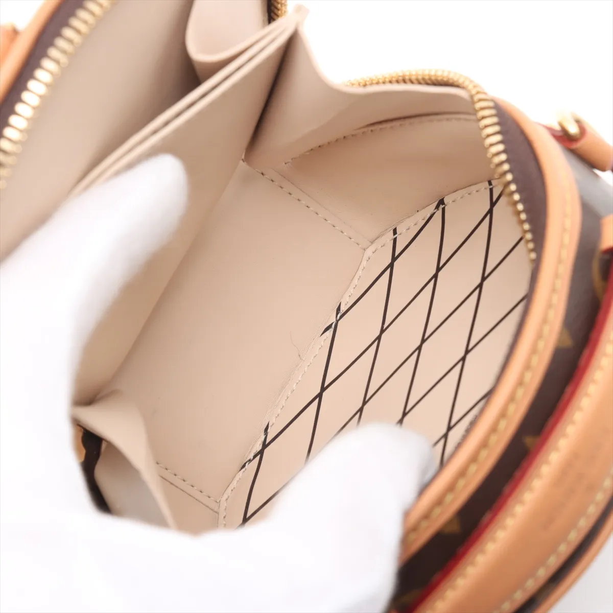Monogram Mini Boite Chapeau M44699 Brown RFID reaction available — view 6