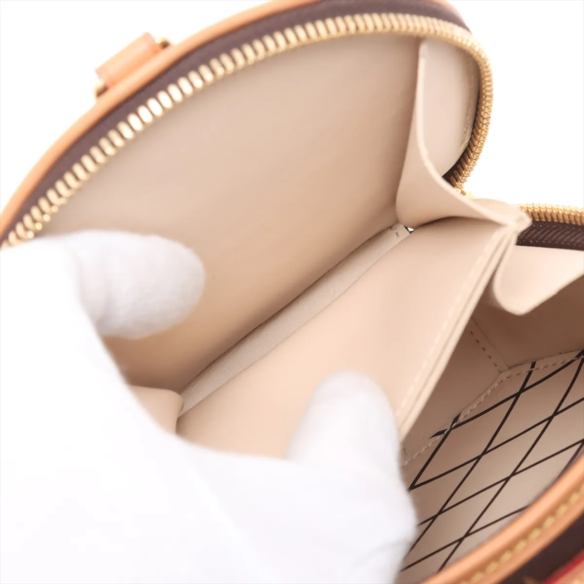 Monogram Mini Boite Chapeau M44699 Brown RFID reaction available — view 7
