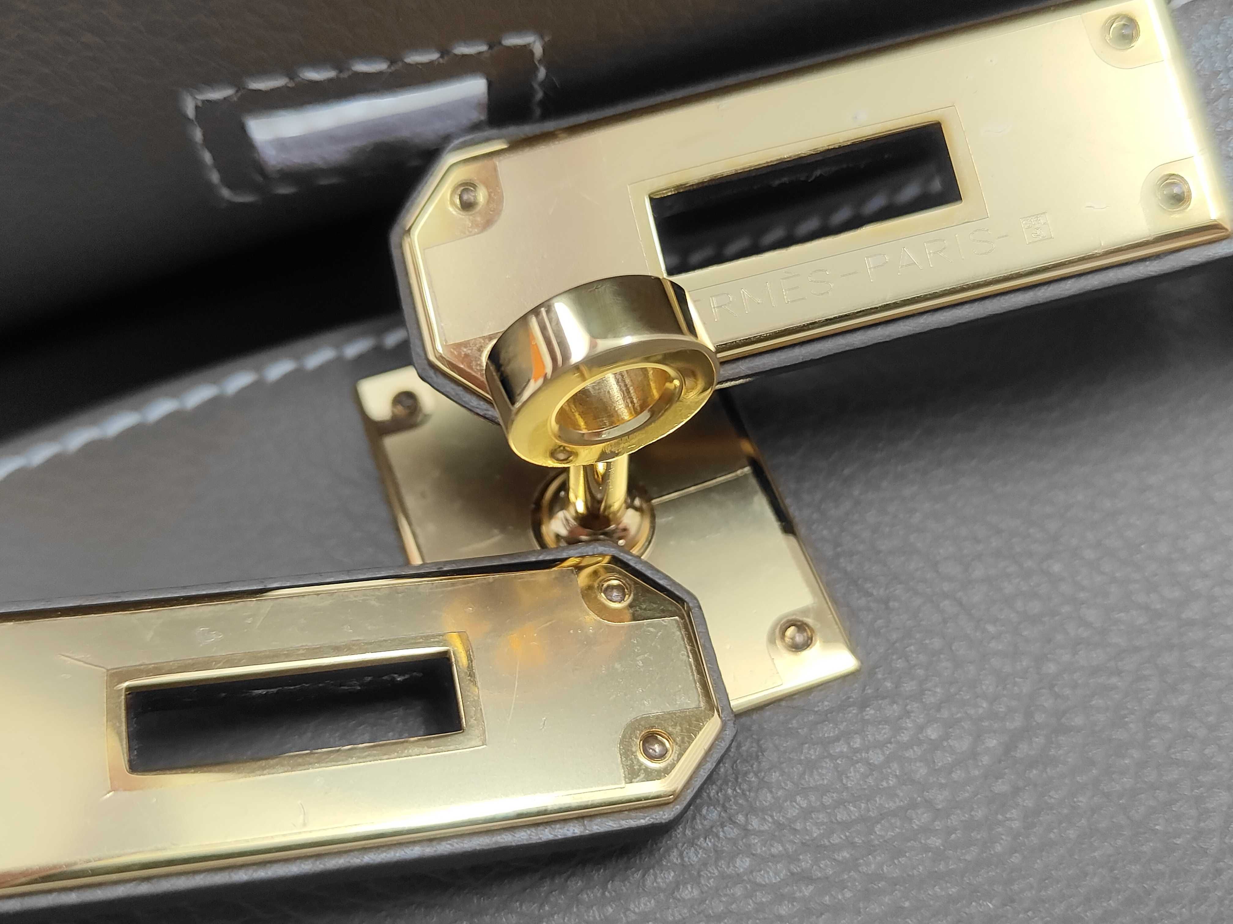 Jypsiere Mini Evercolor Etoupe Gold Hardware W Stamp Shoulder Bag — view 11