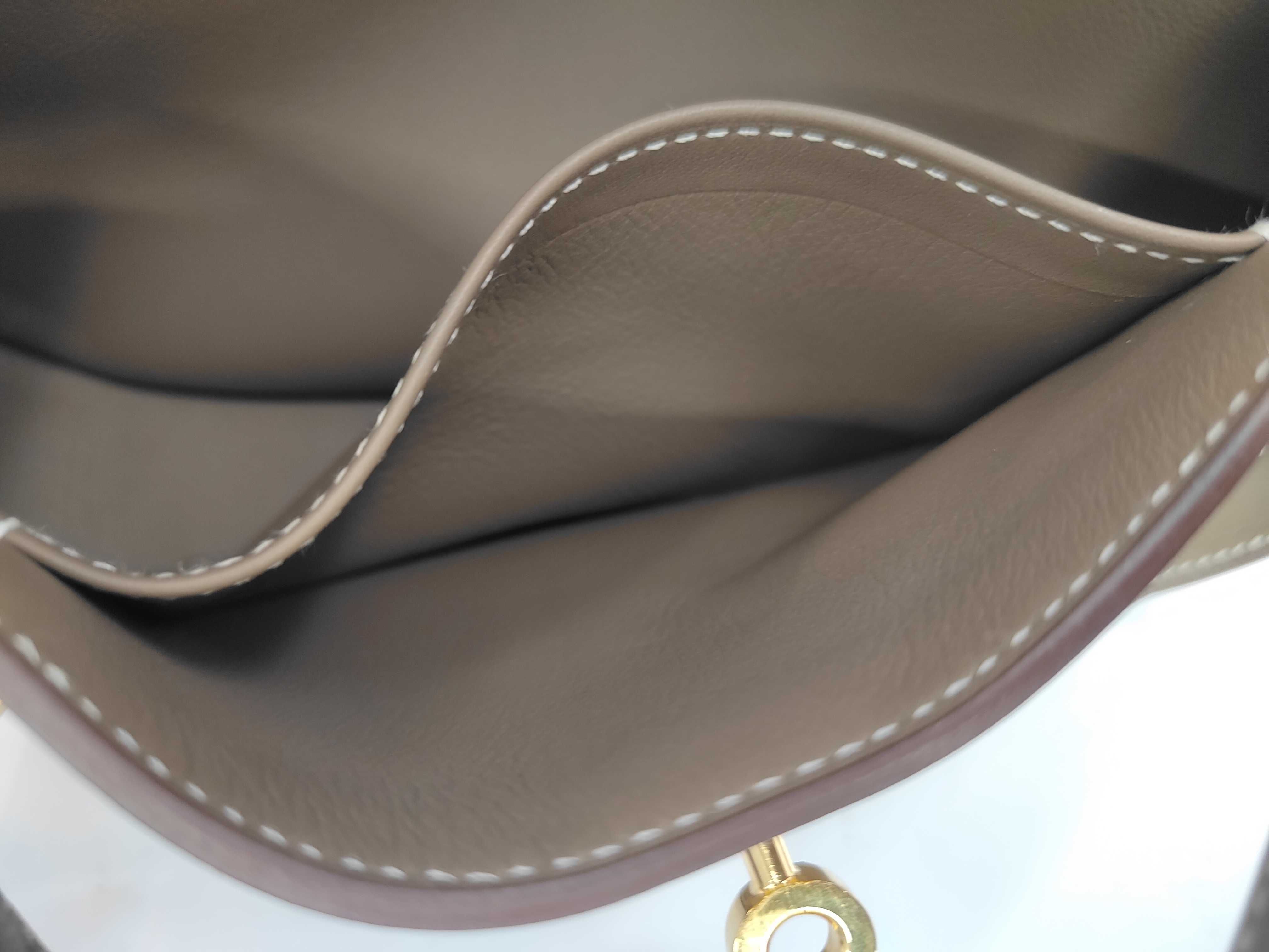 Jypsiere Mini Evercolor Etoupe Gold Hardware W Stamp Shoulder Bag — view 9