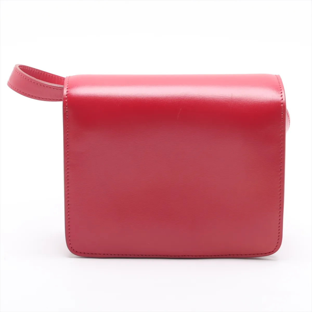 Classic Box Small Leather Shoulder Bag Red — view 2