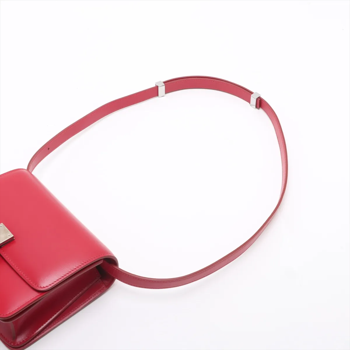 Classic Box Small Leather Shoulder Bag Red — view 5