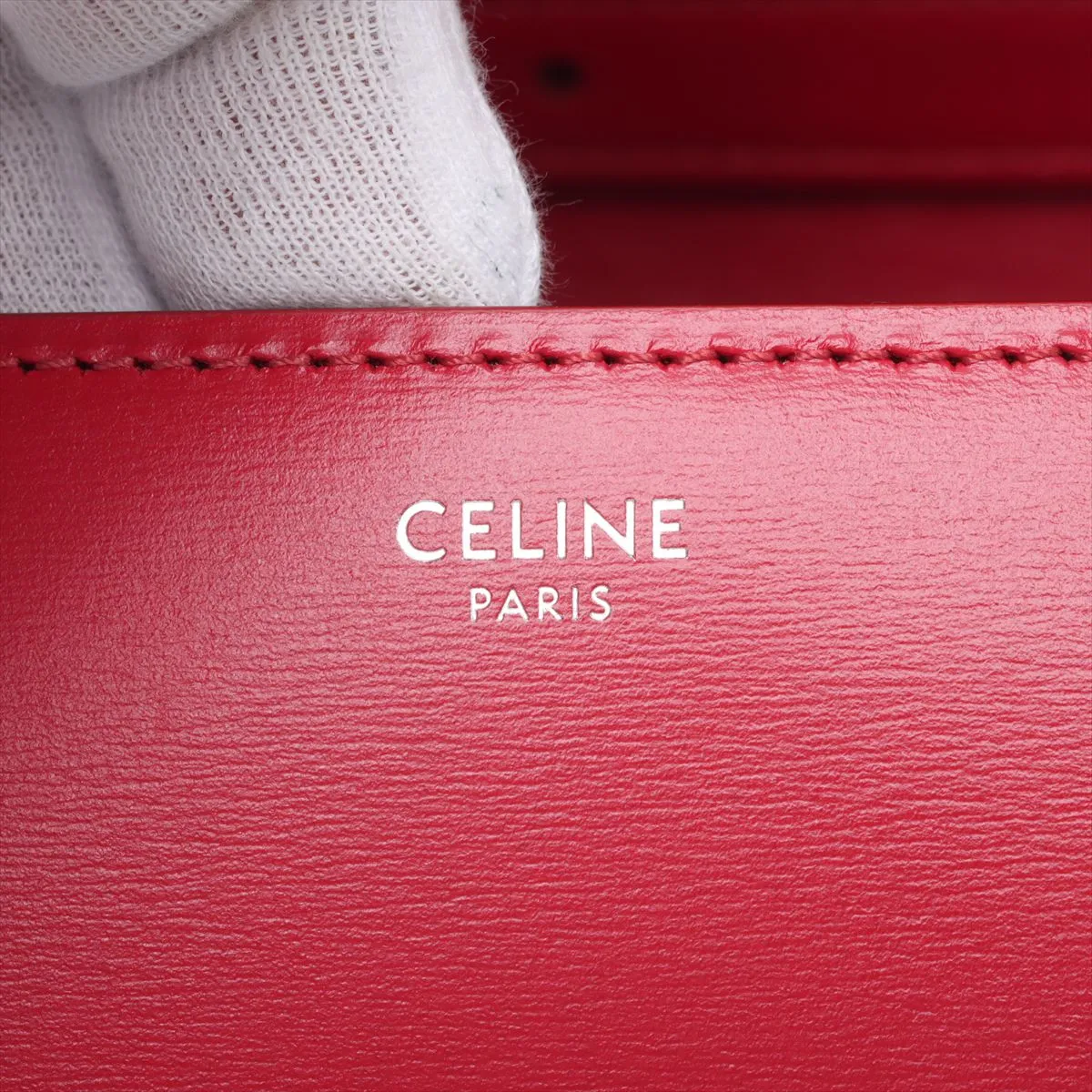 Classic Box Small Leather Shoulder Bag Red — view 10