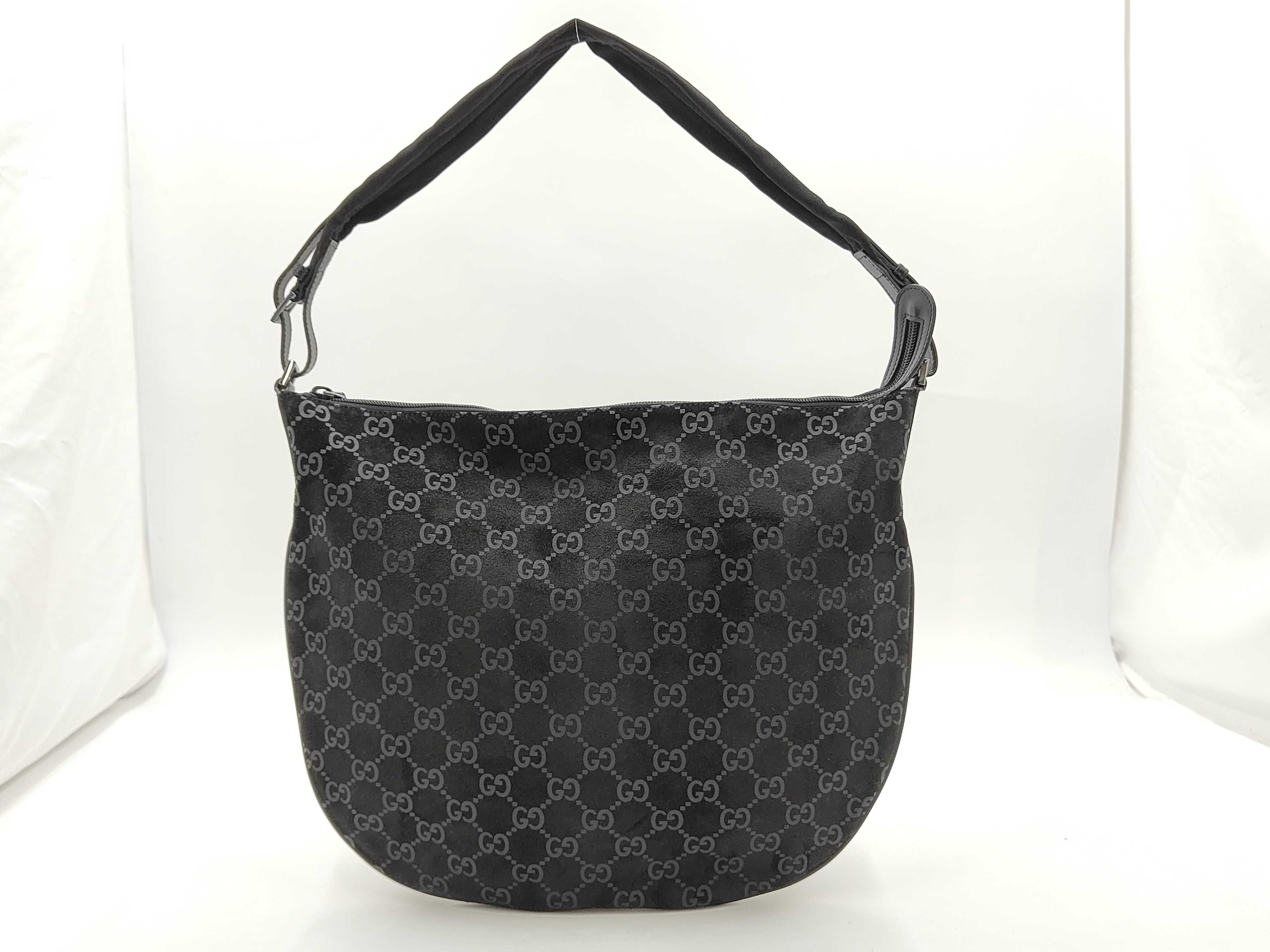 GG Logo Suede Hobo Shoulder Bag (Handbag)