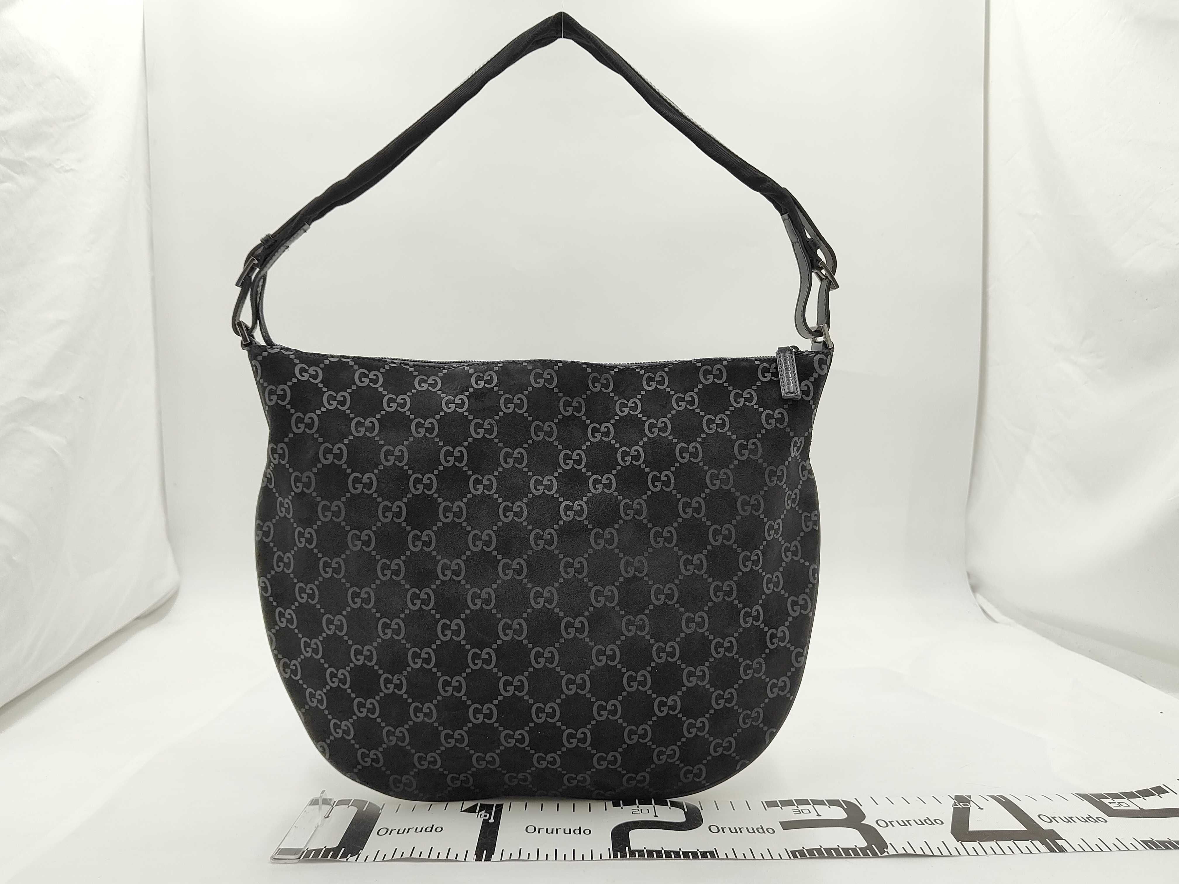 GG Logo Suede Hobo Shoulder Bag (Handbag) — view 2