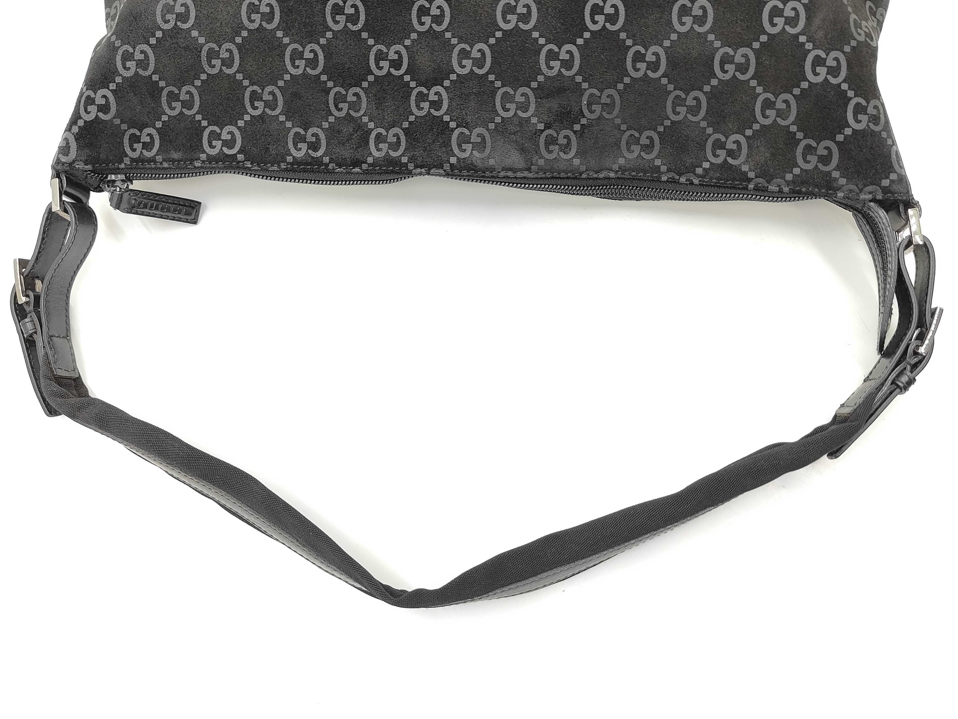 GG Logo Suede Hobo Shoulder Bag (Handbag) — view 3