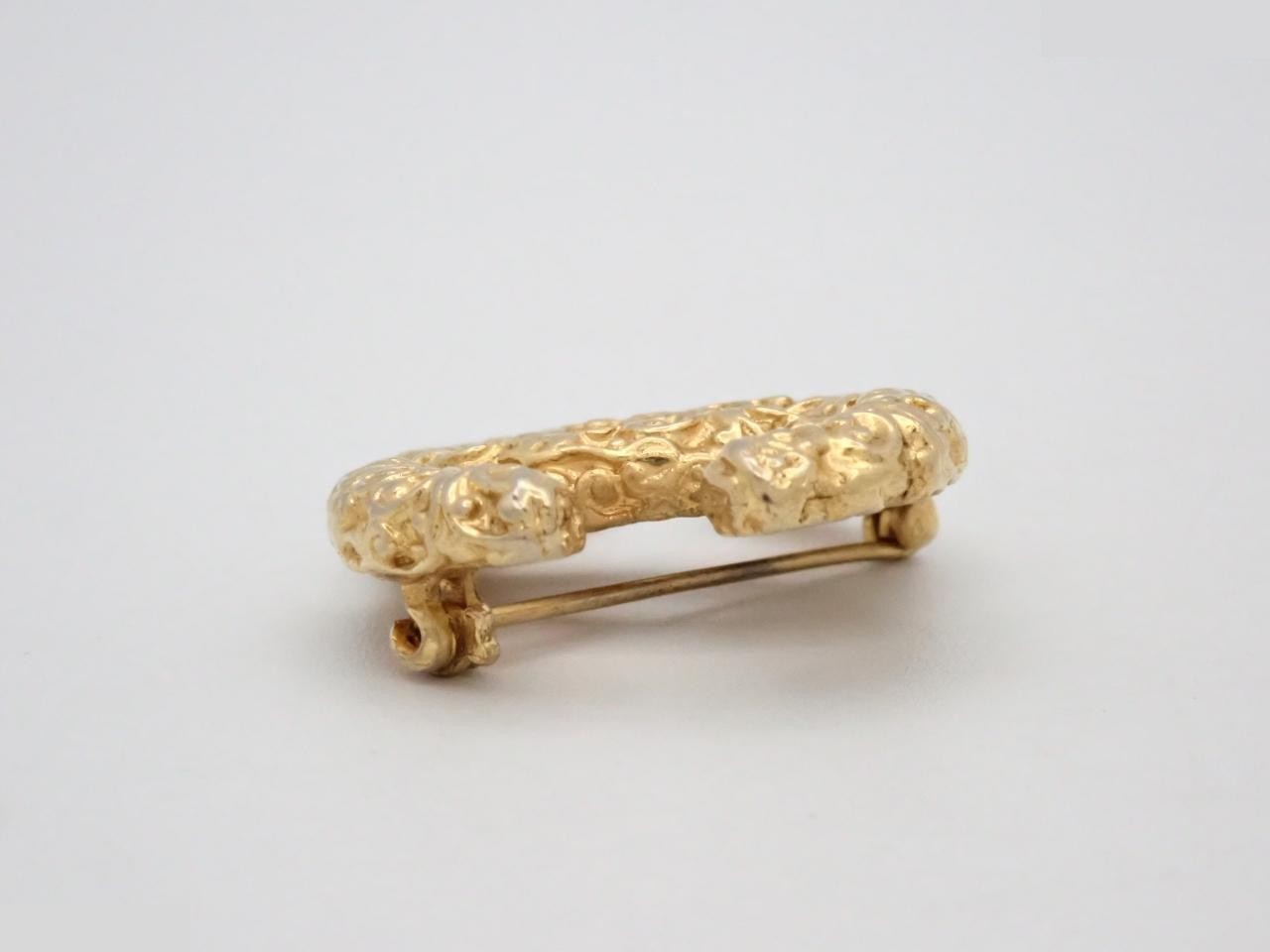 Coco Mark Brooch, Gold — view 3
