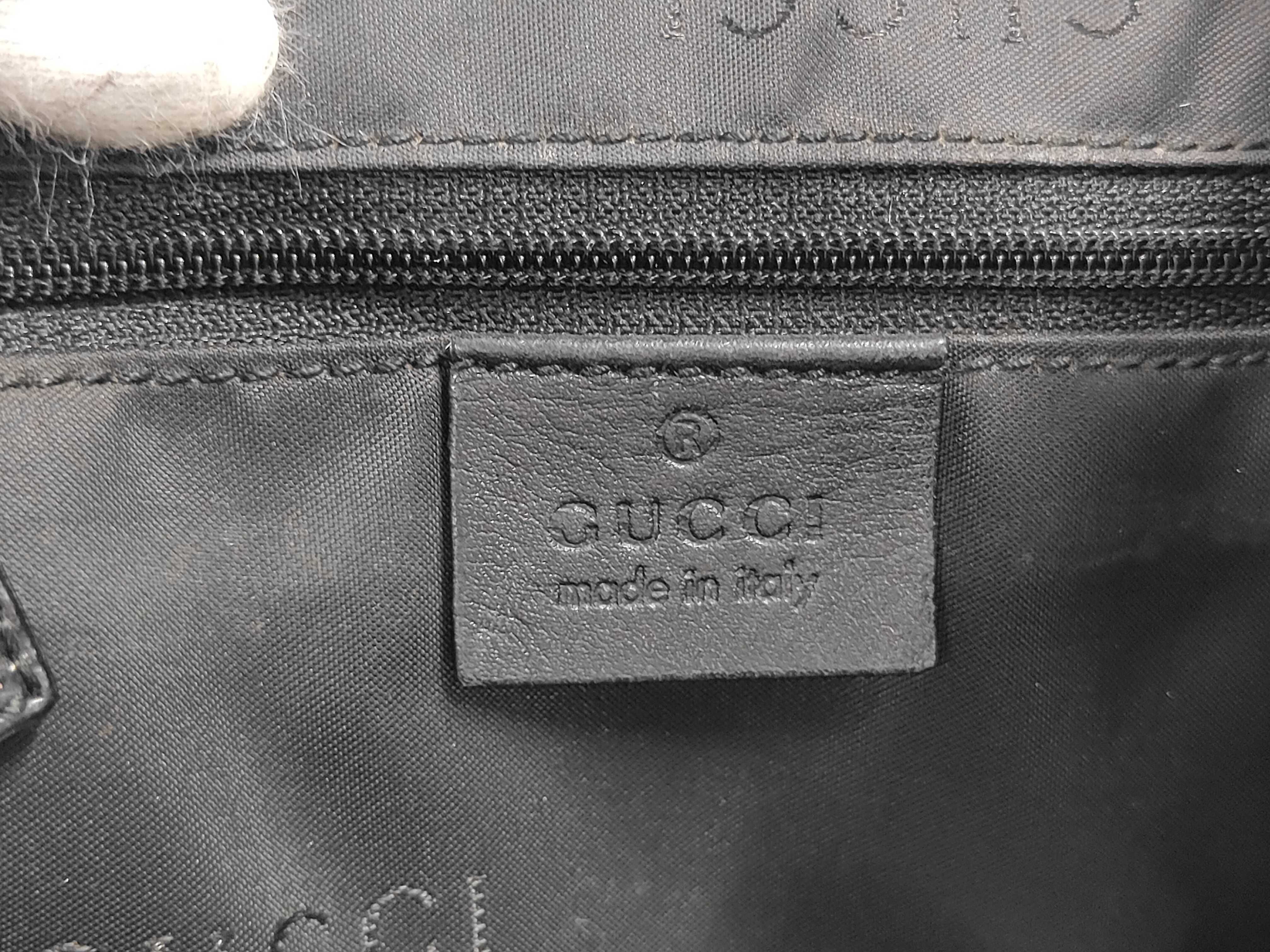 Nylon Leather Backpack, Black — view 10