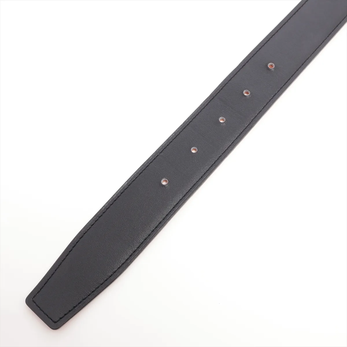 Medor Coriedossian Engraving is unclear Belt 90 Leather Black x Orange — view 3