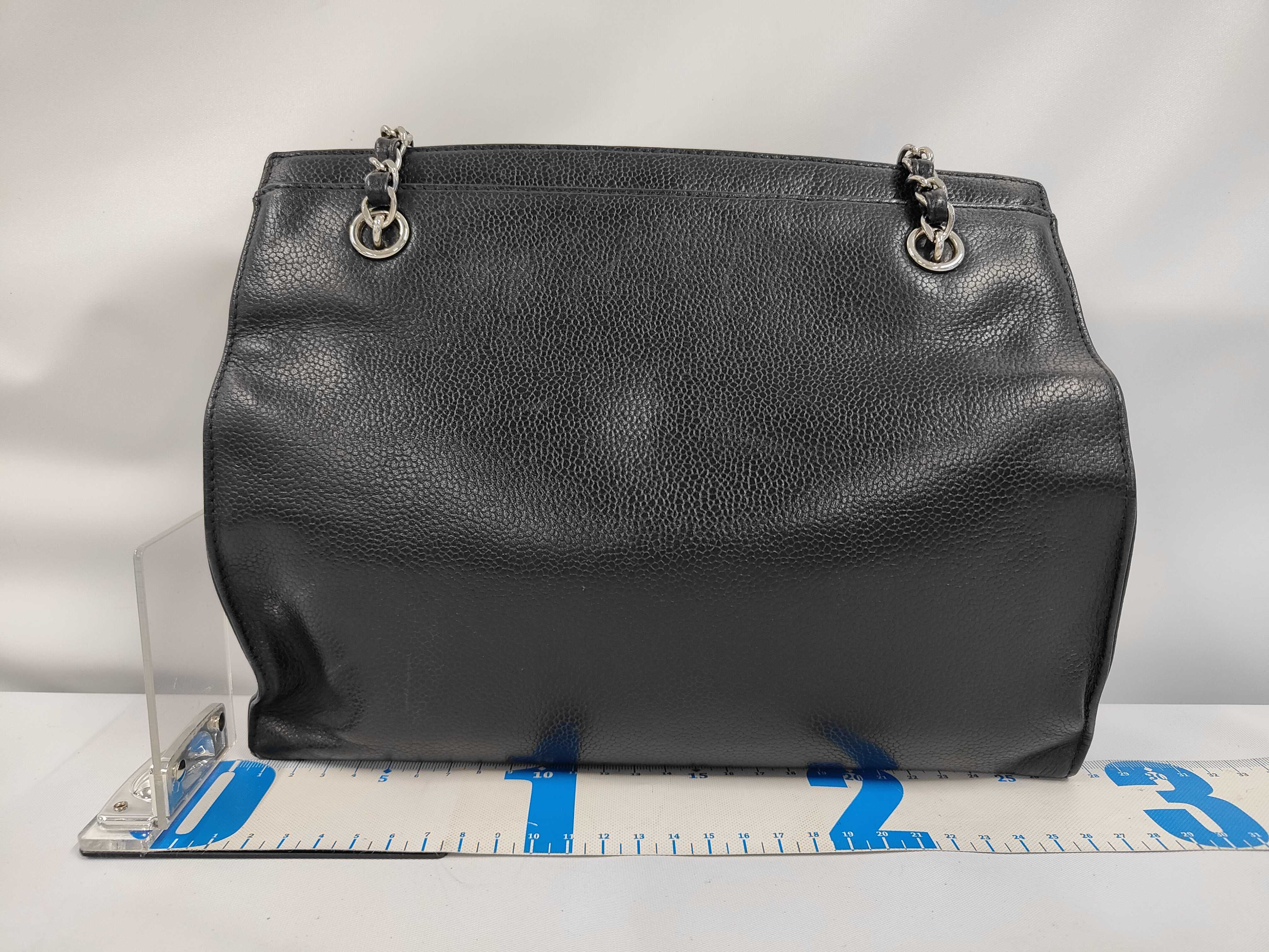 Turnlock Caviar Chain Tote Bag (Serial No. 5) — view 2