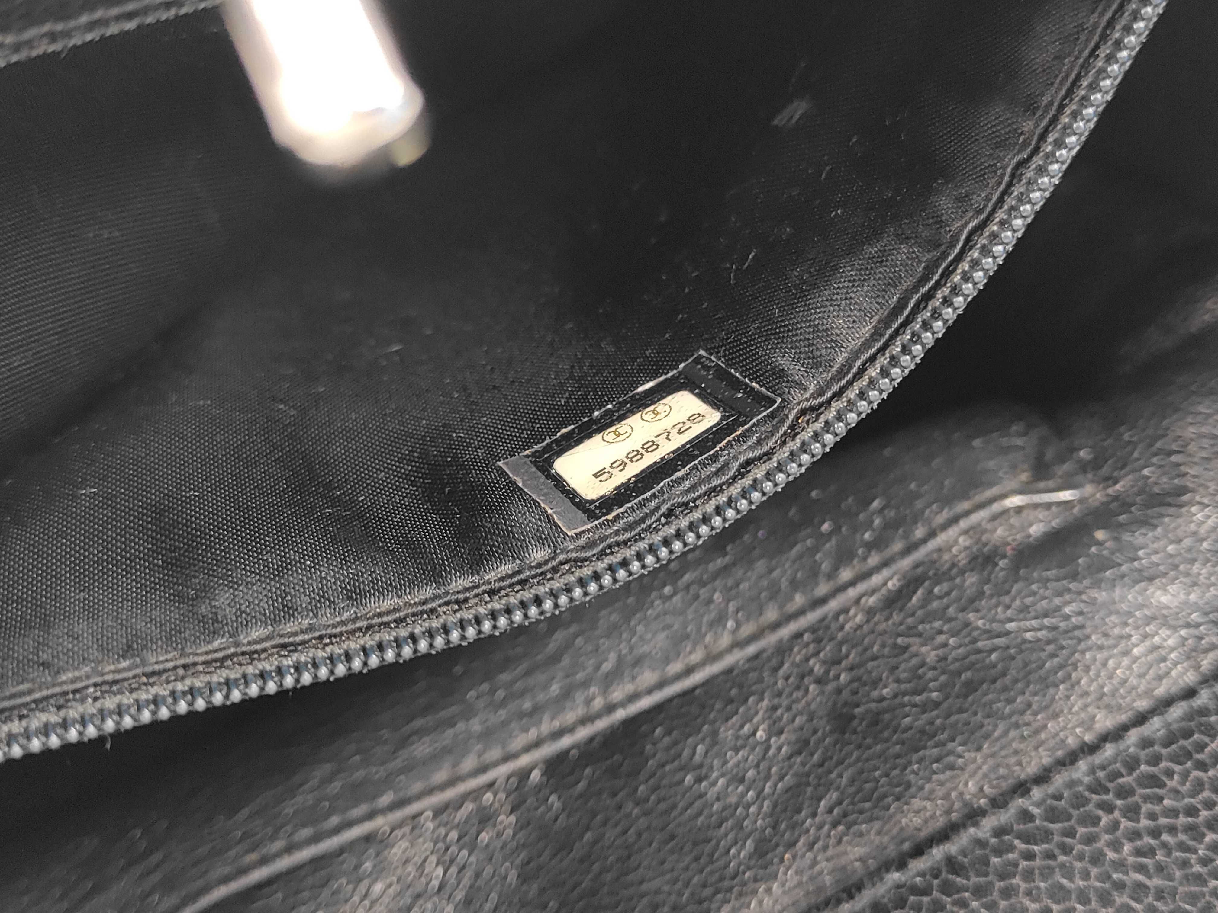 Turnlock Caviar Chain Tote Bag (Serial No. 5) — view 9