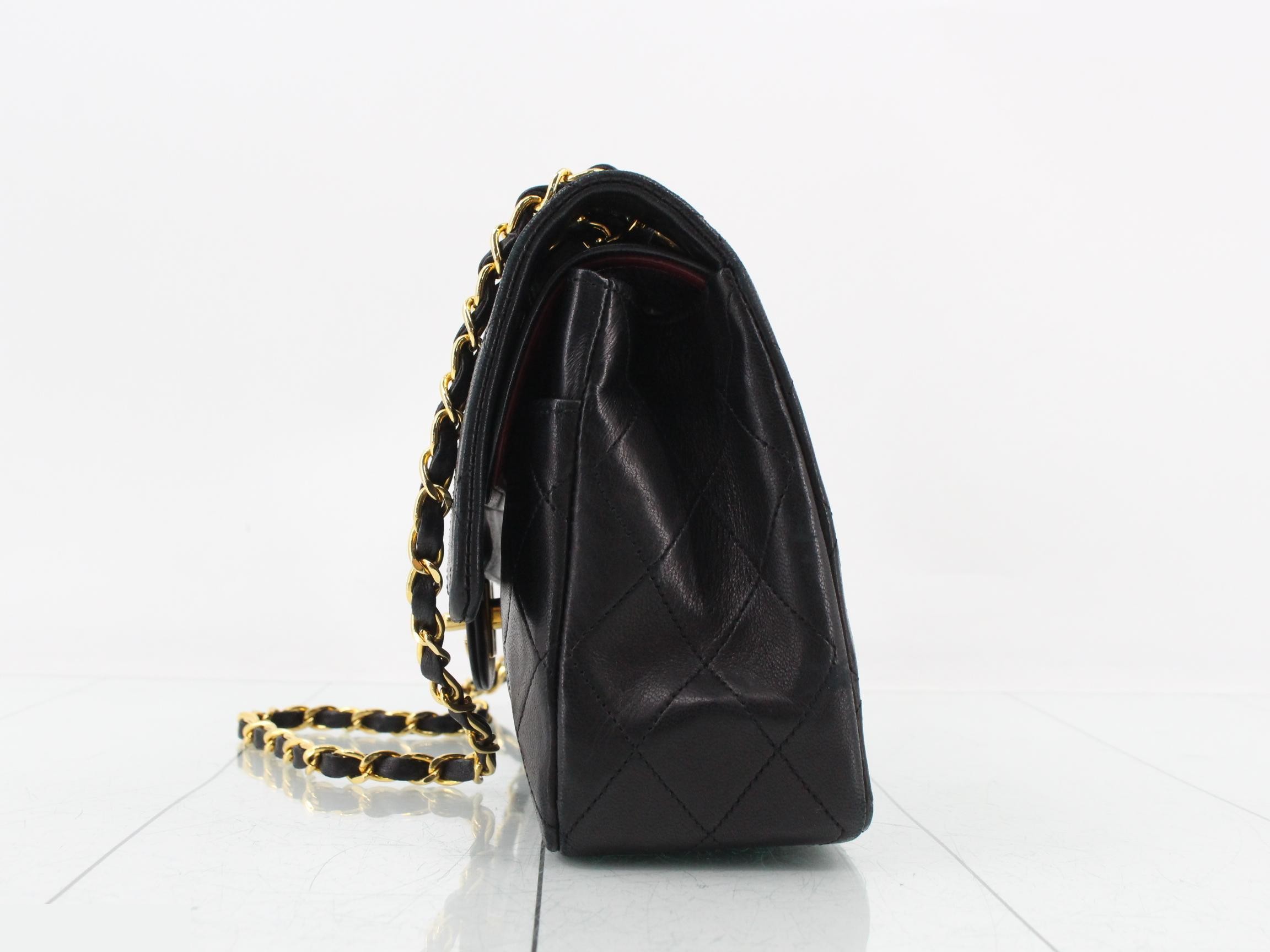 Matelassé Lambskin Double Flap Shoulder Bag — view 3