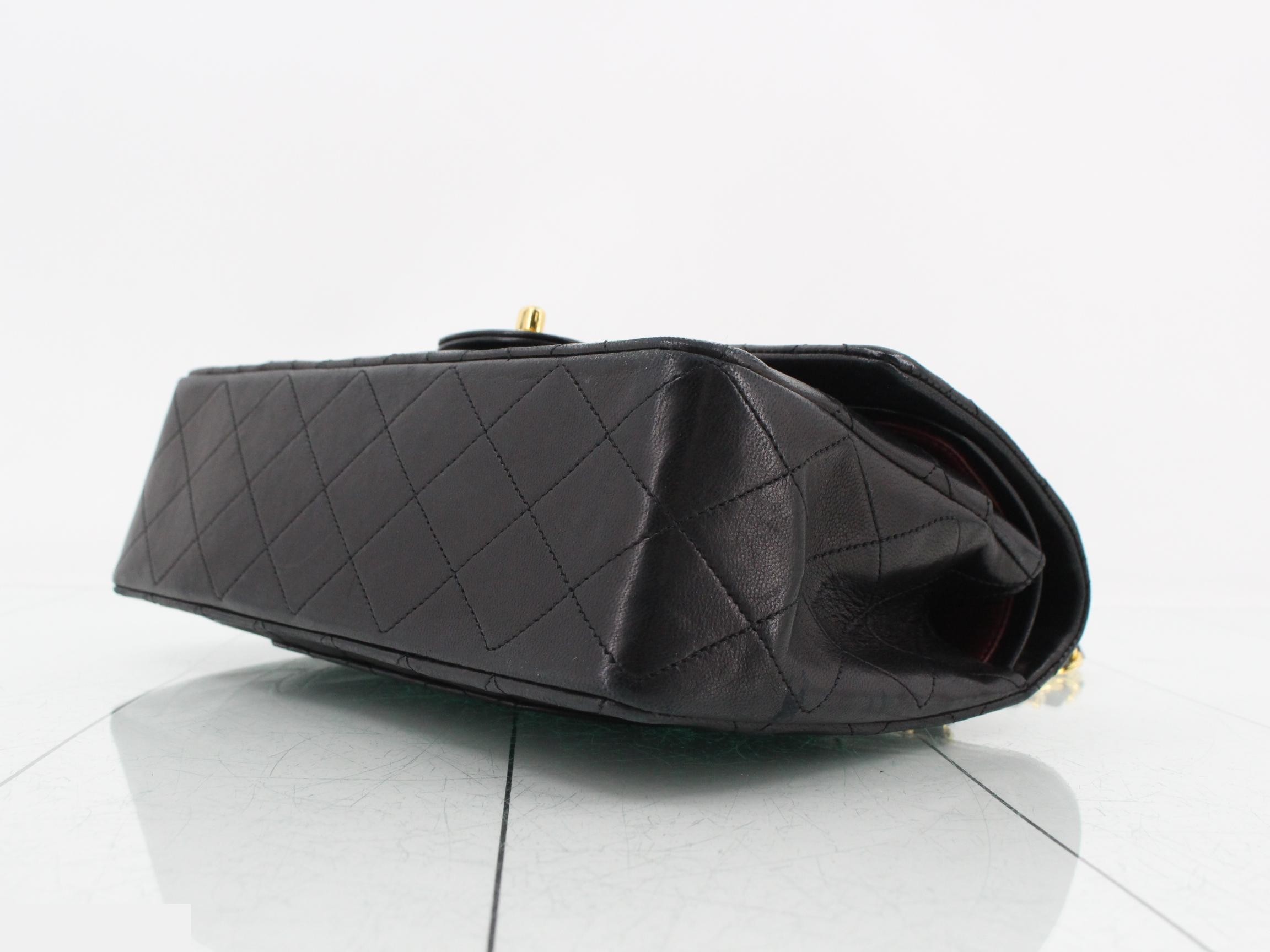 Matelassé Lambskin Double Flap Shoulder Bag — view 6