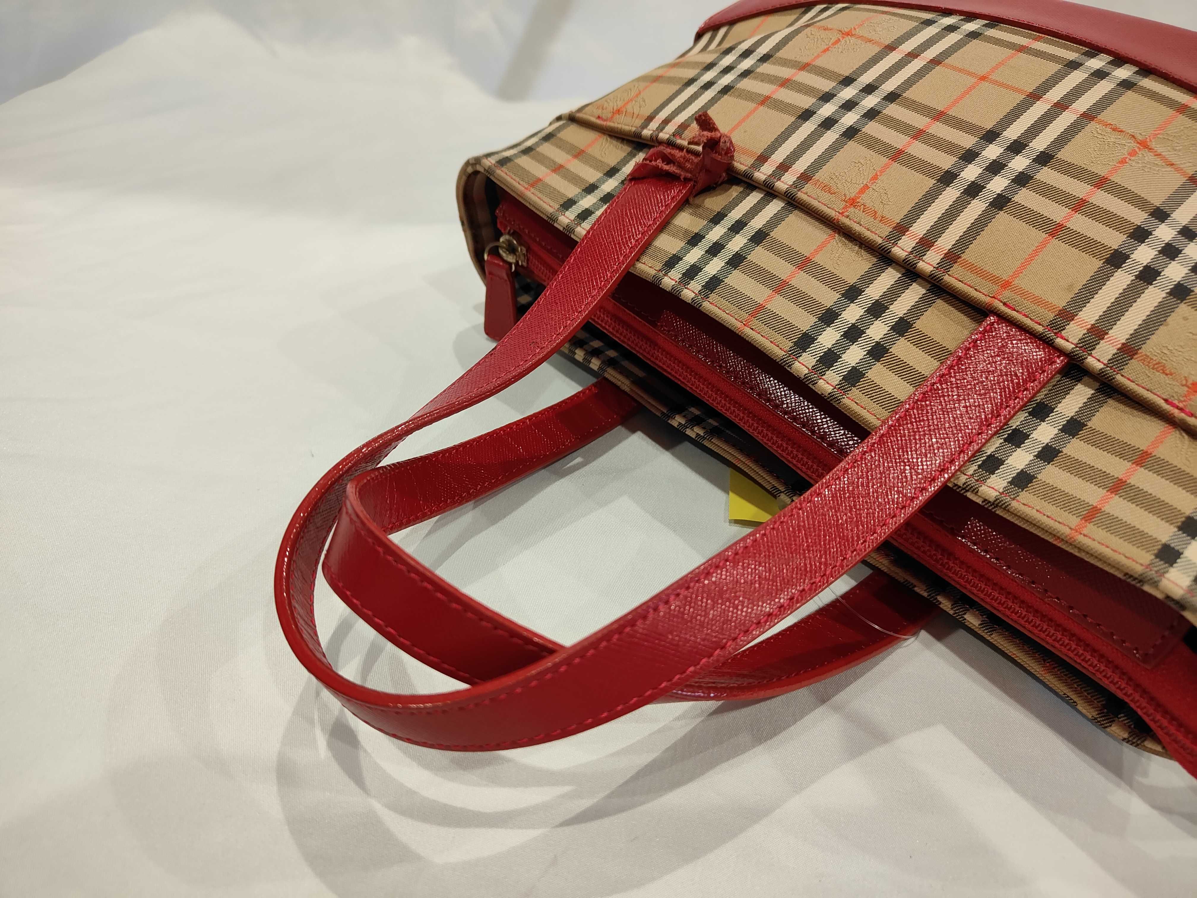 Nova Check Leather Hand Tote Bag — view 6