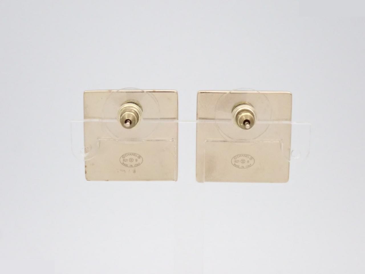 Earrings, Coco Mark, Square — view 2