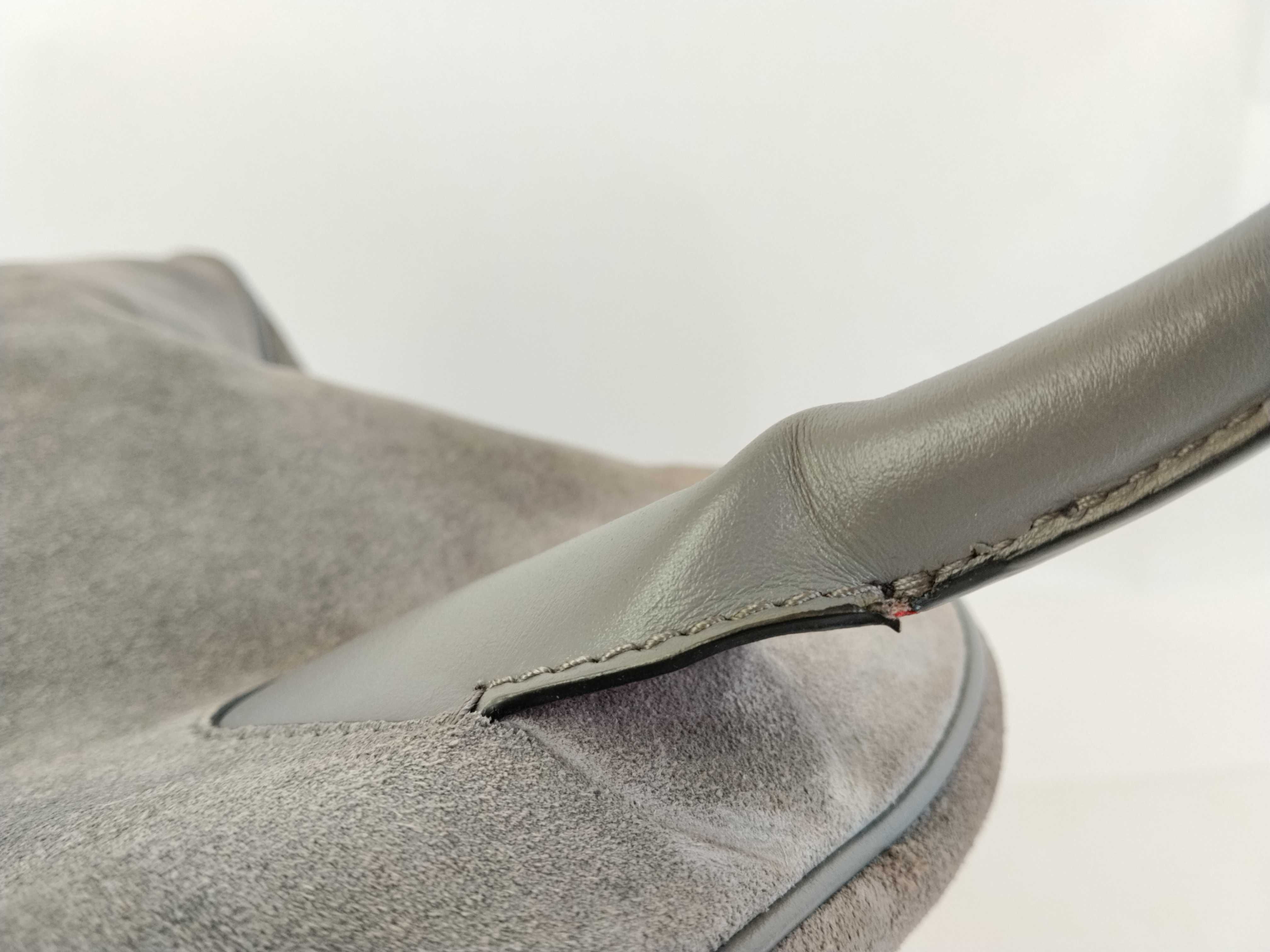 2-way Shoulder Bag Boston Suede Gray Handbag — view 6