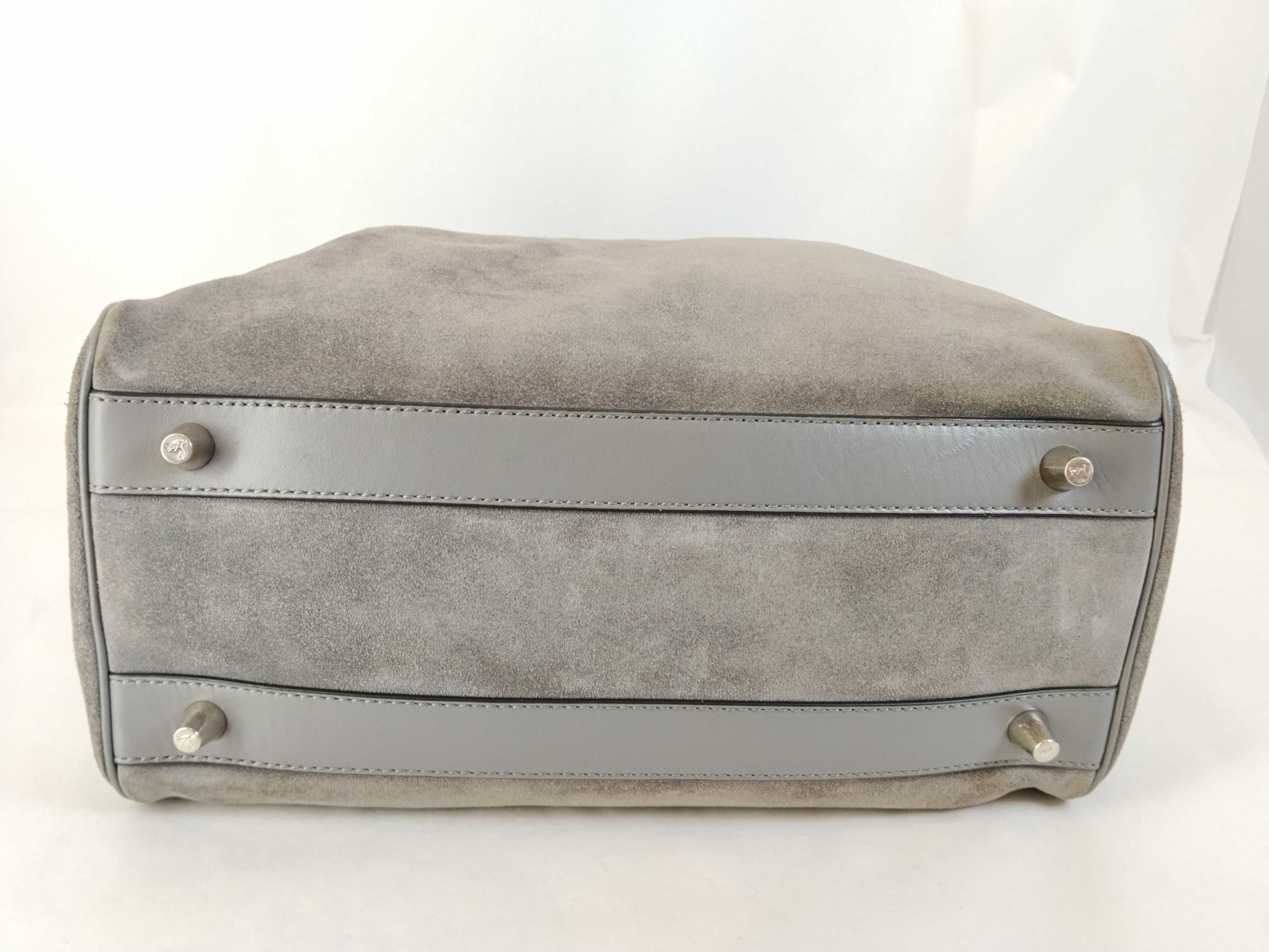 2-way Shoulder Bag Boston Suede Gray Handbag — view 8