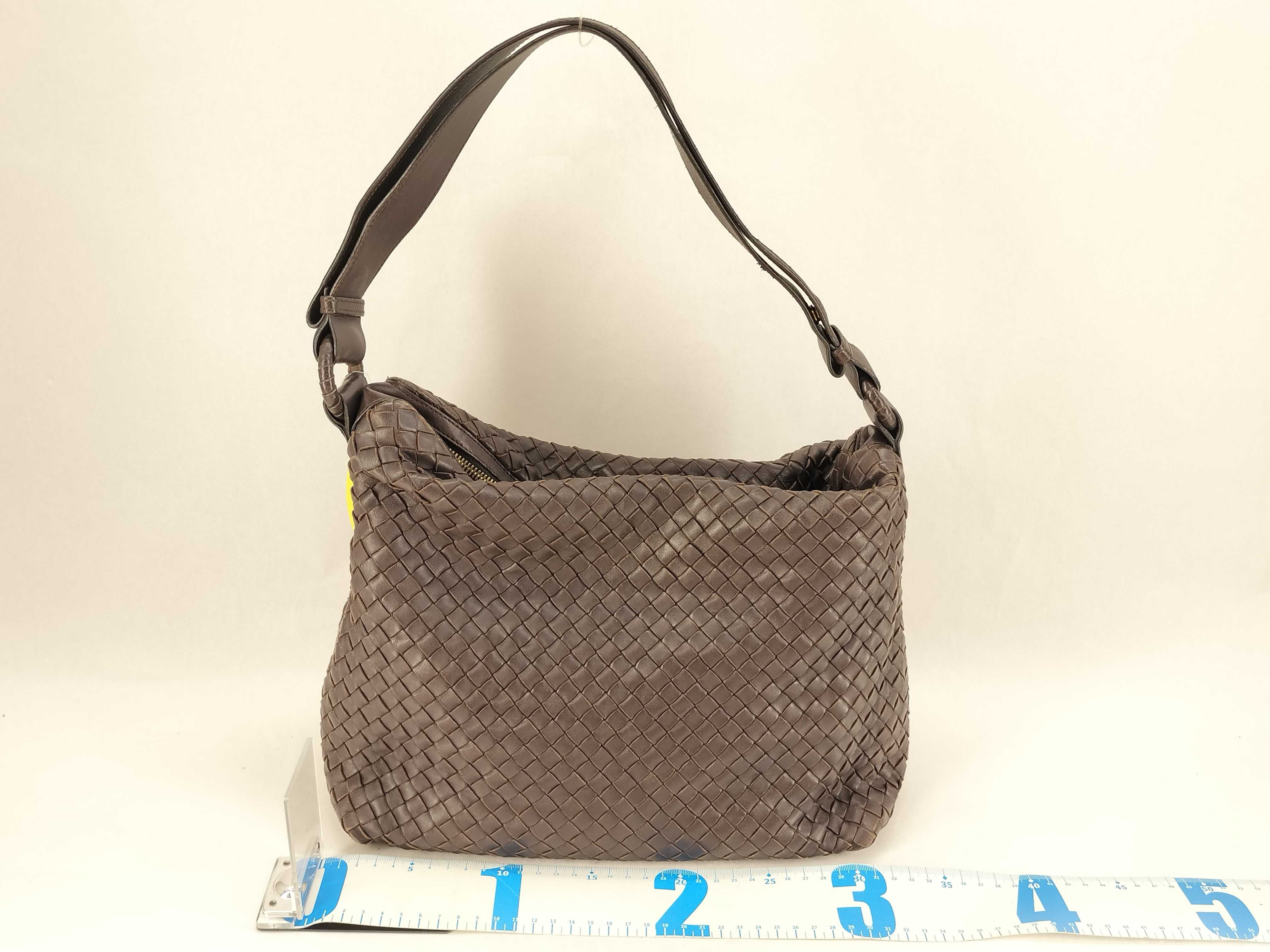 Intrecciato Hobo/One Shoulder/Brown/Cadosure etc. Shoulder Bag — view 2