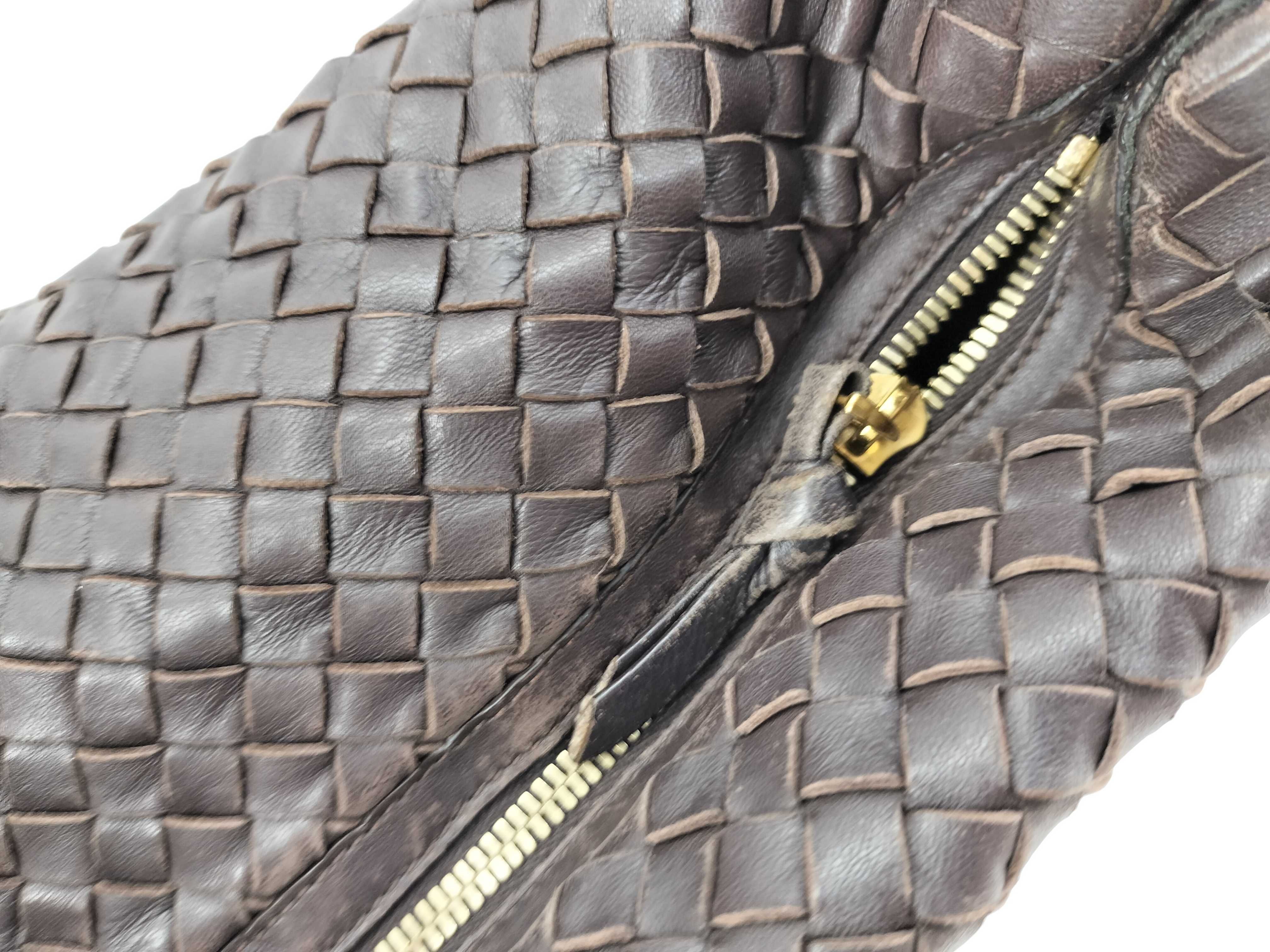 Intrecciato Hobo/One Shoulder/Brown/Cadosure etc. Shoulder Bag — view 11