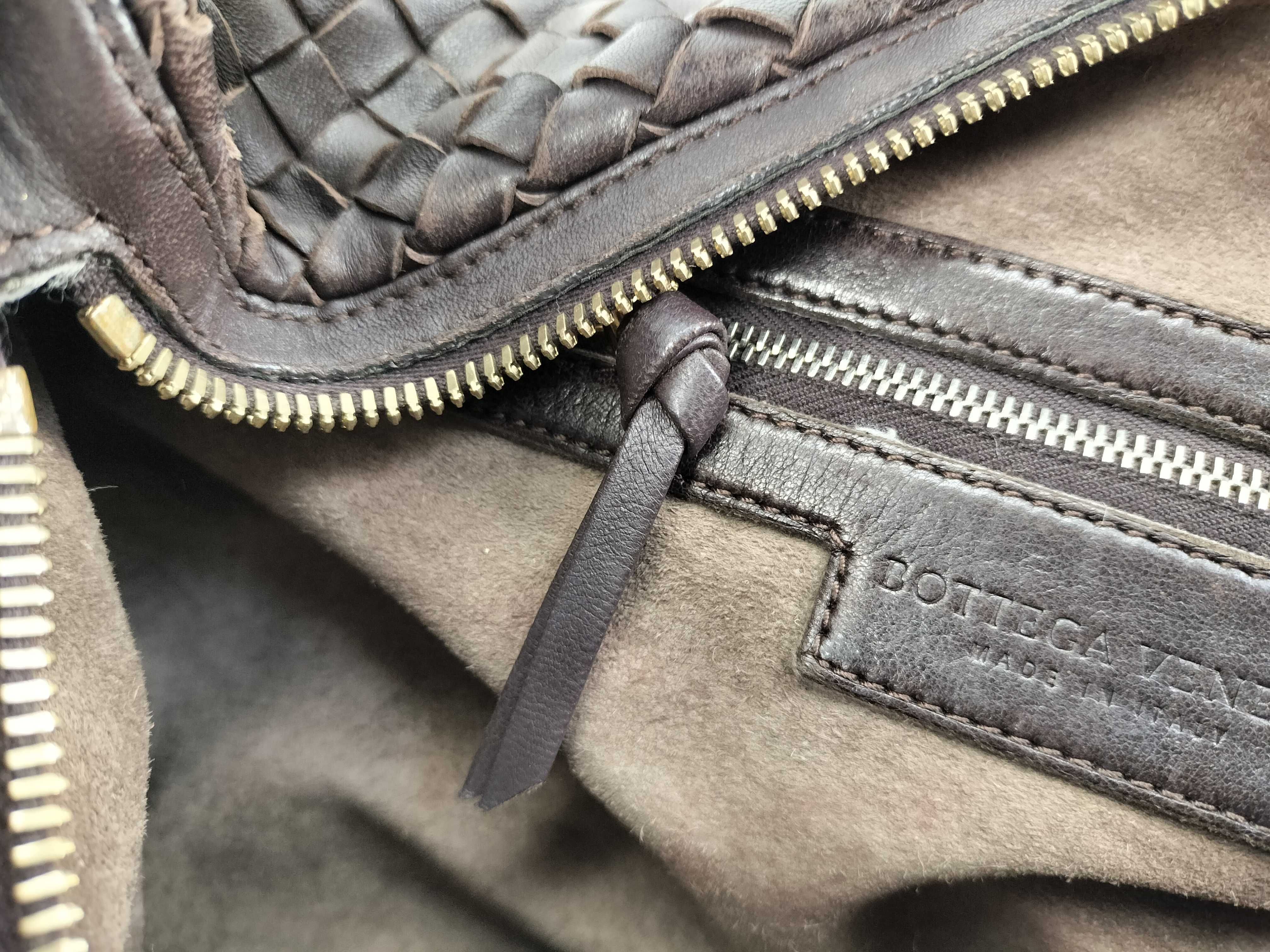 Intrecciato Hobo/One Shoulder/Brown/Cadosure etc. Shoulder Bag — view 15
