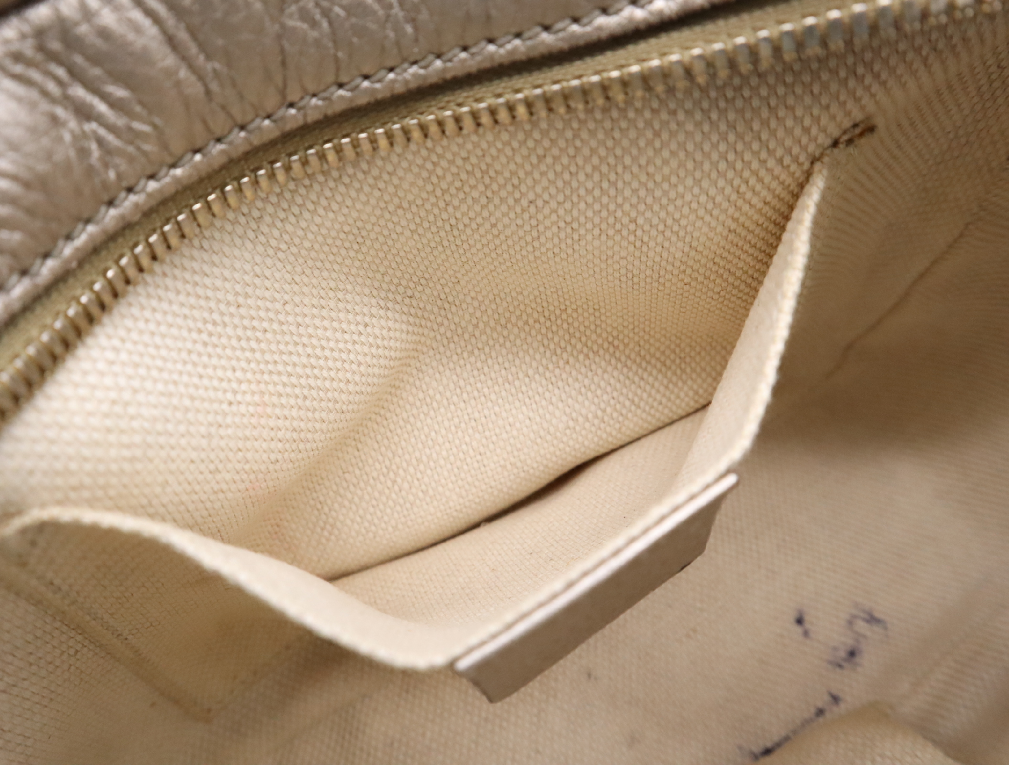 308364 Leather Soho Champagne Gold Shoulder Bag with Dust Bag — view 14