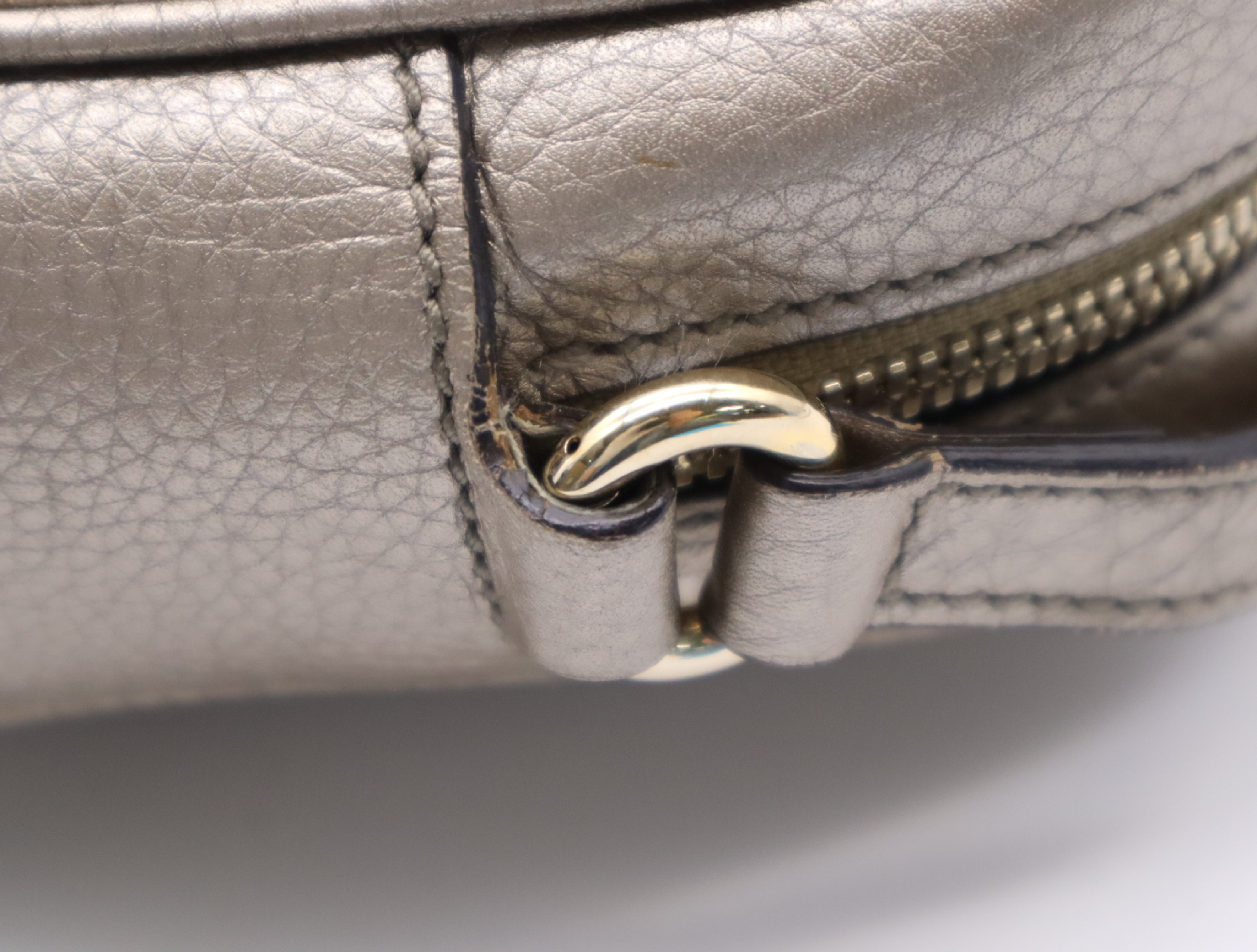 308364 Leather Soho Champagne Gold Shoulder Bag with Dust Bag — view 8