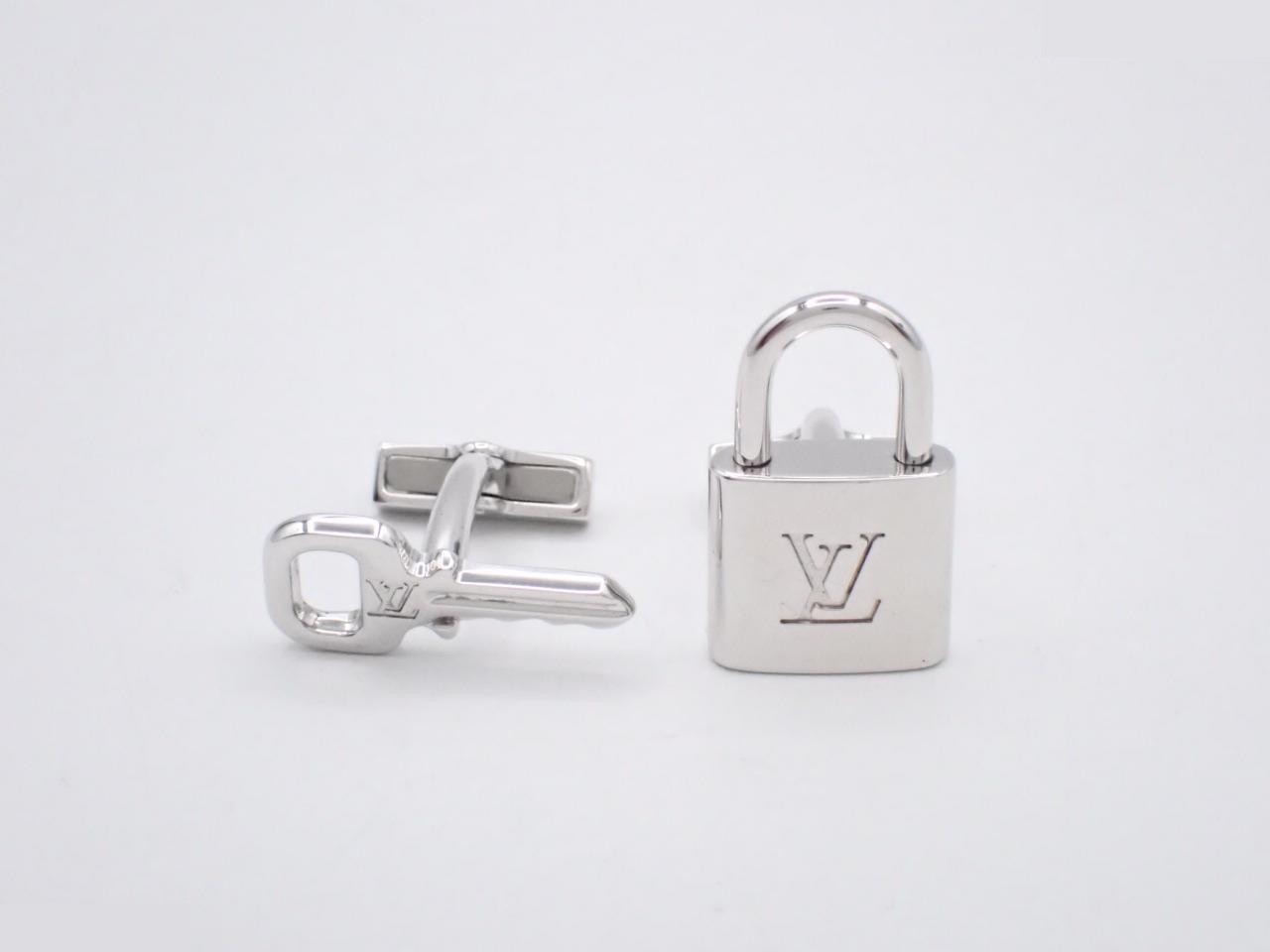 Bouton de Manchette Cadena & Key Cufflinks with Case, SV925 / 15.9g