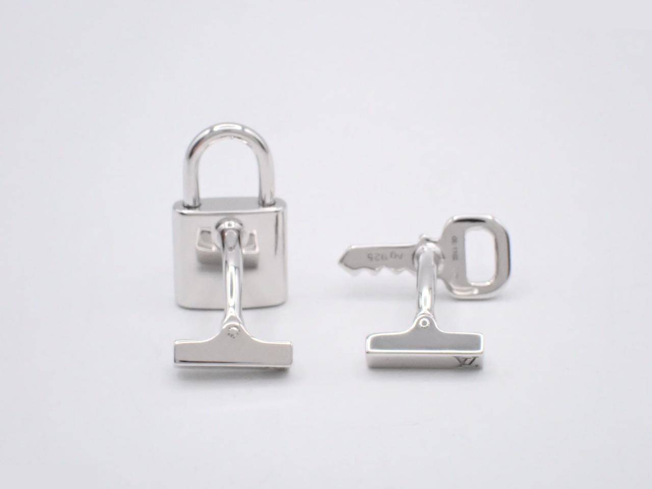 Bouton de Manchette Cadena & Key Cufflinks with Case, SV925 / 15.9g — view 2